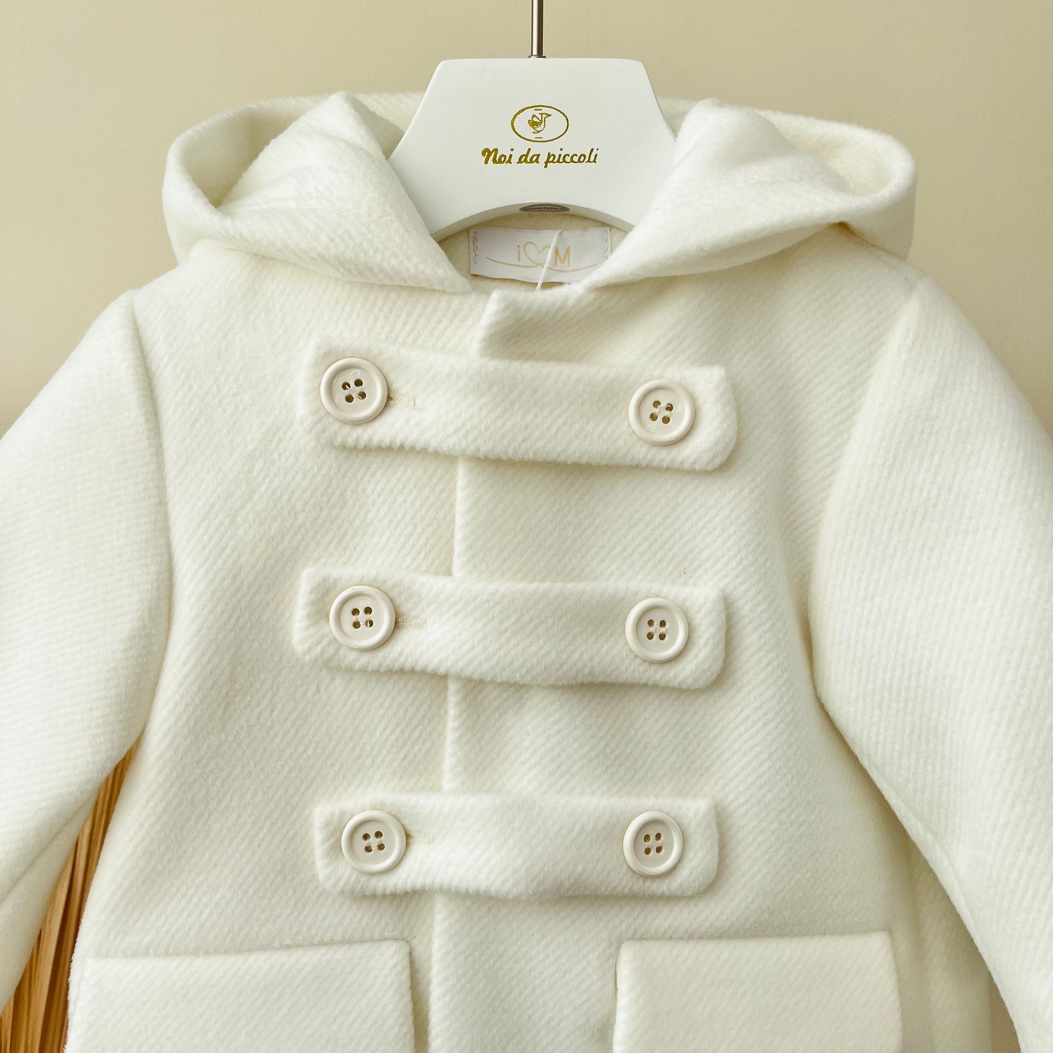 CAPPOTTINO IN PANNO PICCOLO PRINCIPE BIANCO - Noi da piccoli