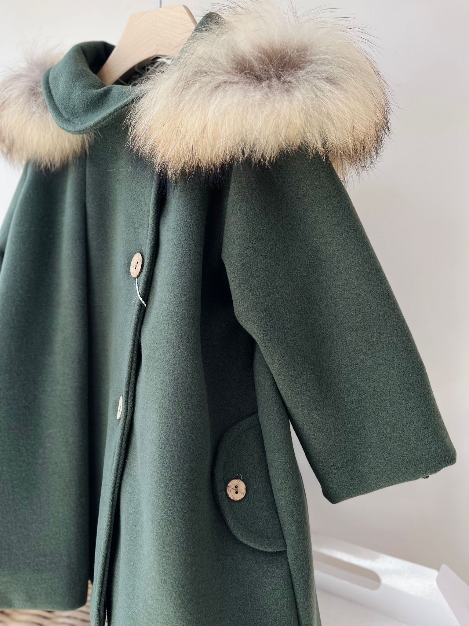 CAPPOTTINO IN PANNO VERDE - Noi da piccoli