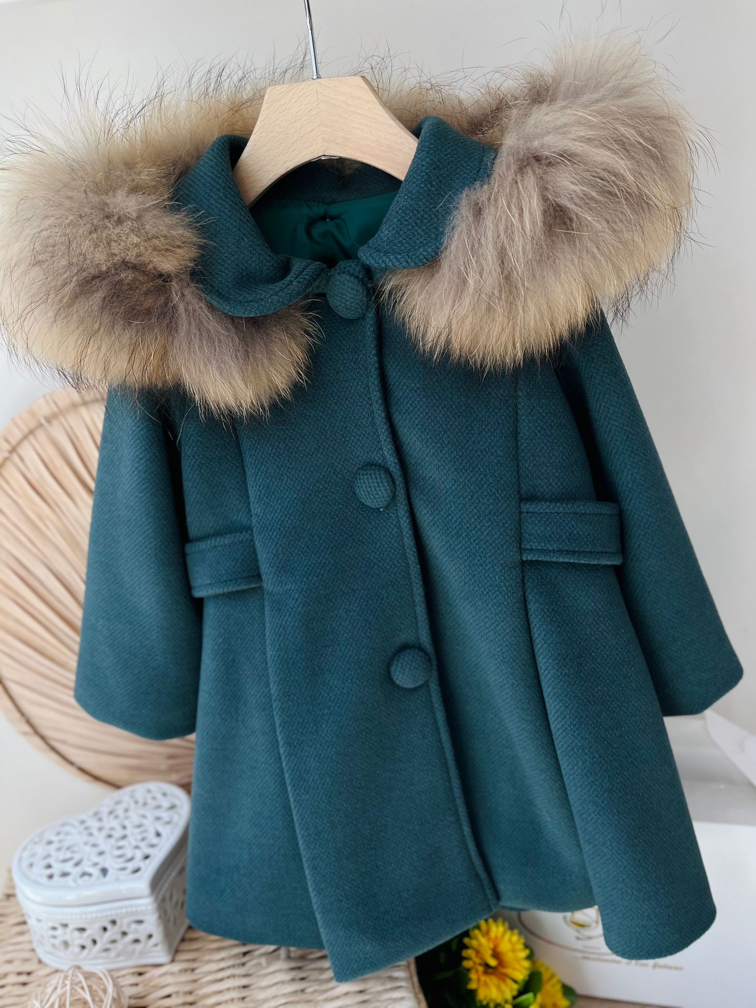 CAPPOTTINO IN PANNO VERDE - Noi da piccoli