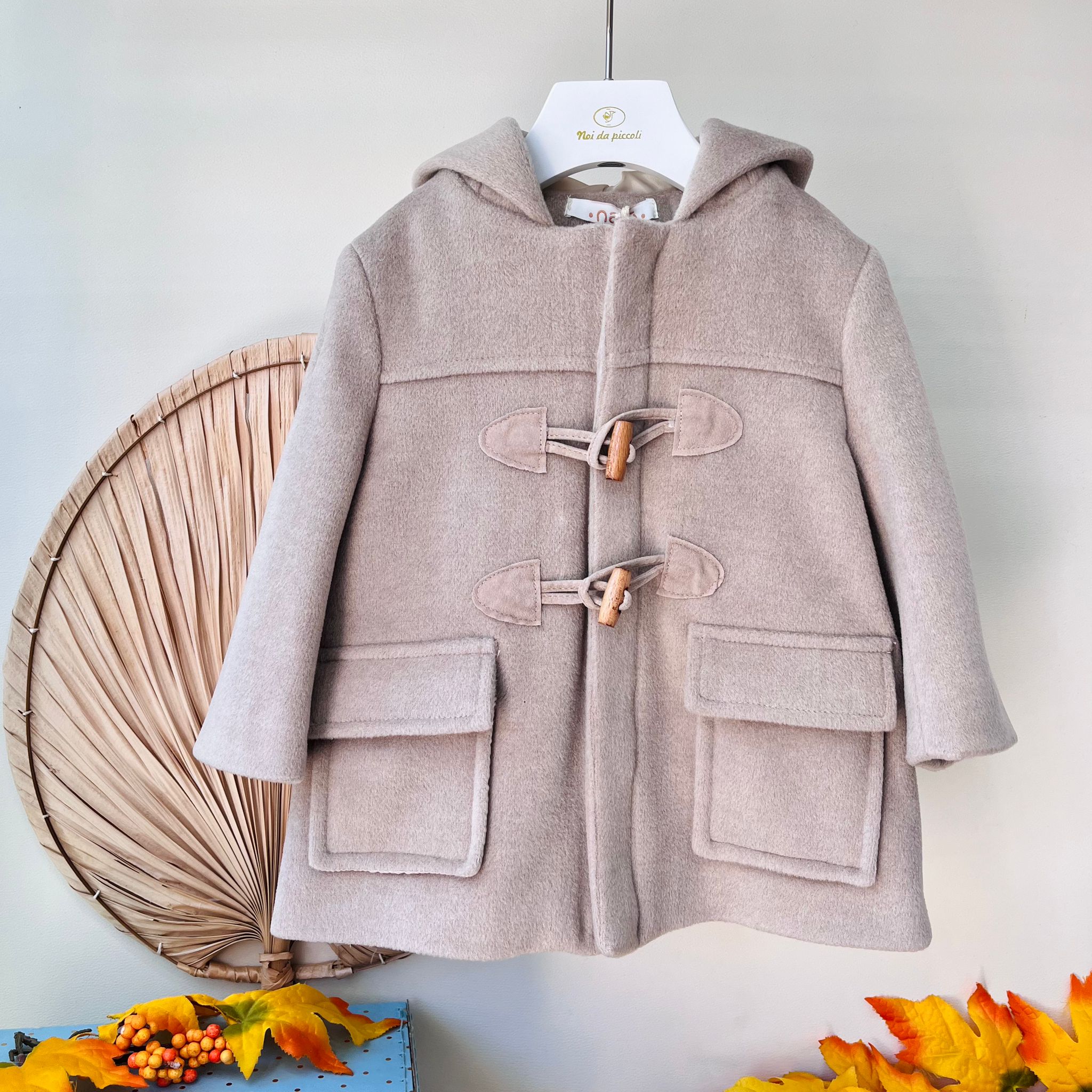 CAPPOTTINO MONTGOMERY IN PANNO BEIGE - Noi da piccoli