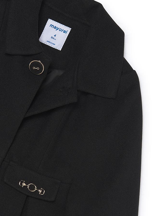 CAPPOTTO IN COTONE CALDO NERO - Noi da piccoli