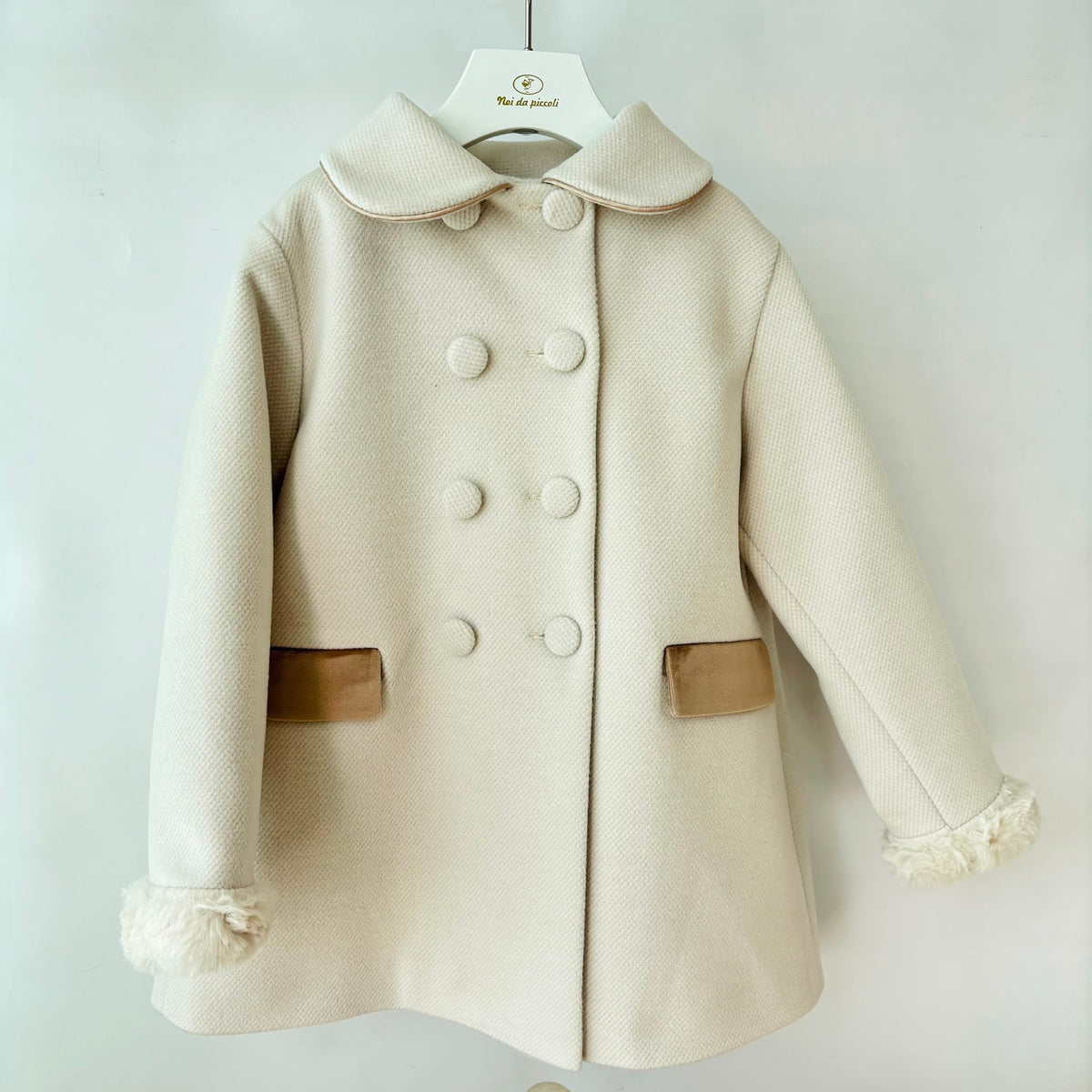 CAPPOTTO IN PANNO BEIGE - Noi da piccoli