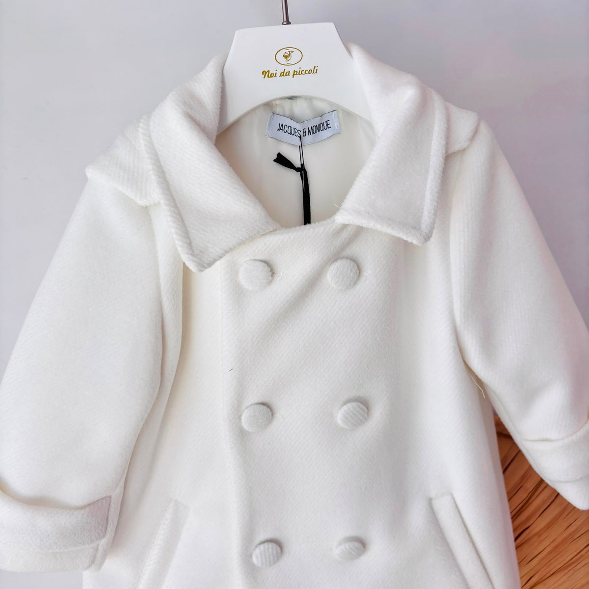 CAPPOTTO IN PANNO BIANCO - Noi da piccoli