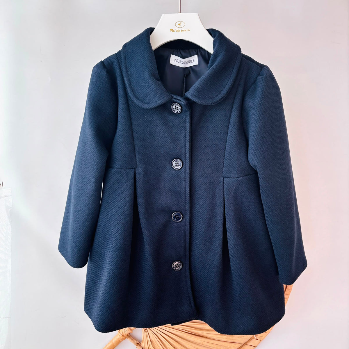 CAPPOTTO in panno British Chic BLU - Noi da piccoli
