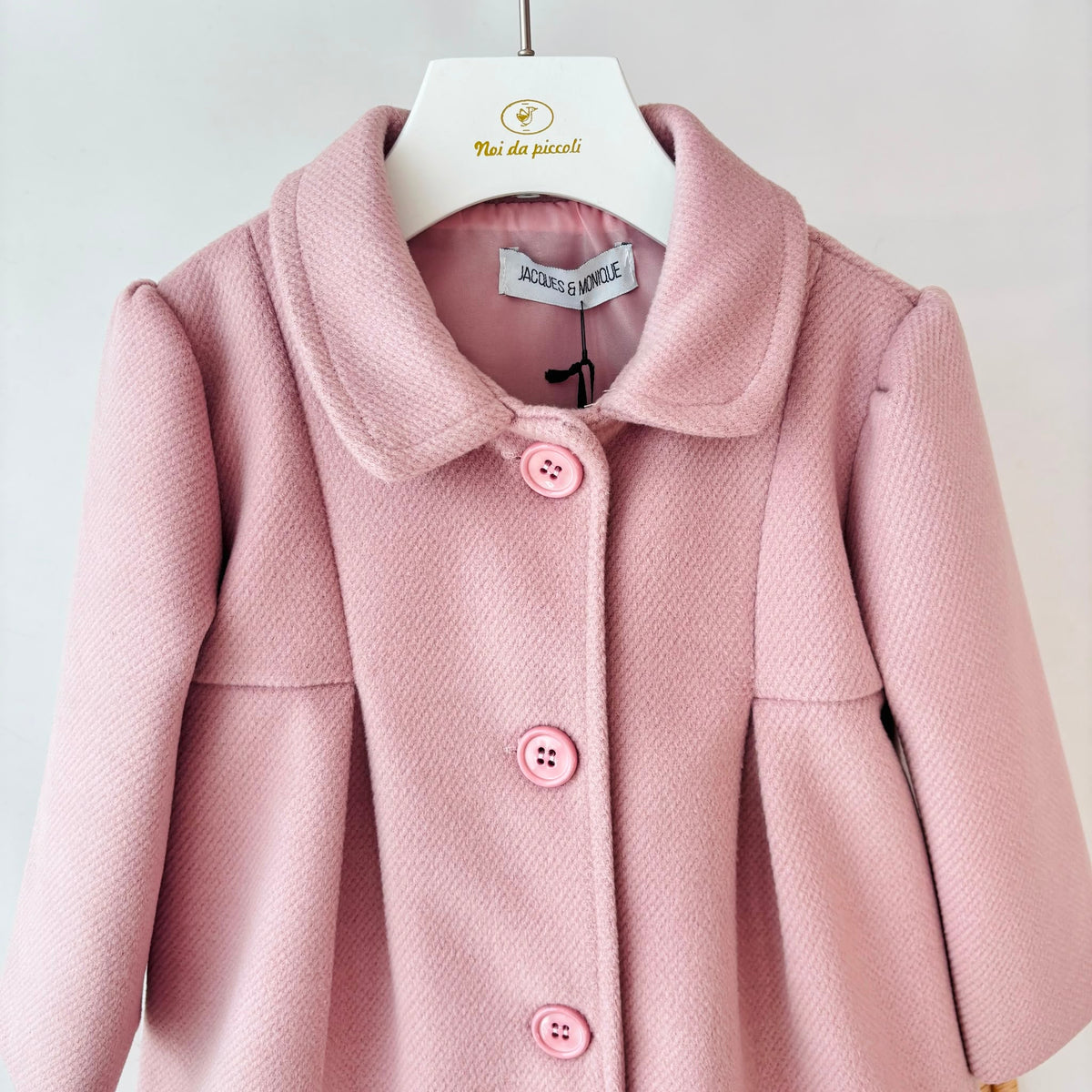 CAPPOTTO in panno British Chic ROSA - Noi da piccoli