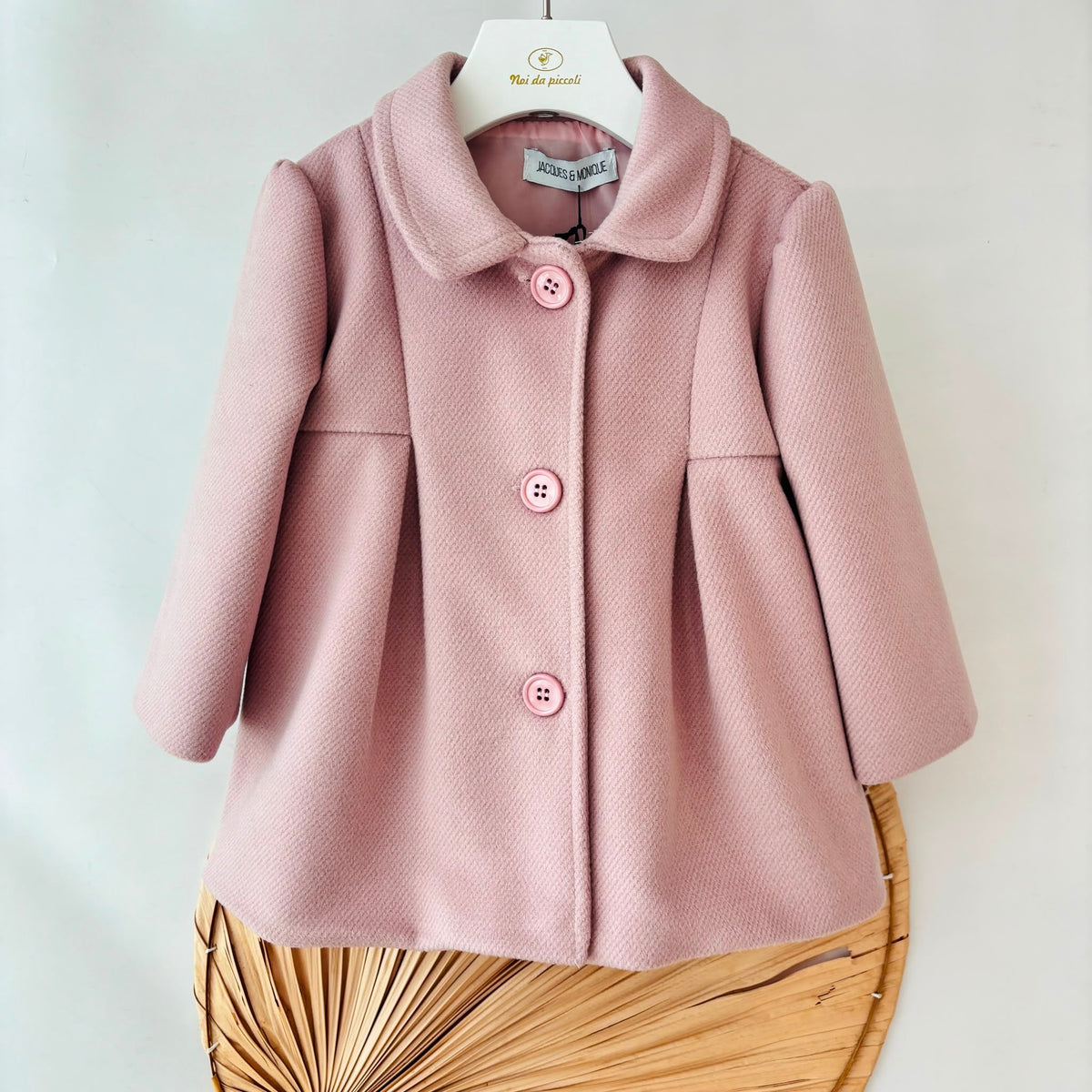 CAPPOTTO in panno British Chic ROSA - Noi da piccoli