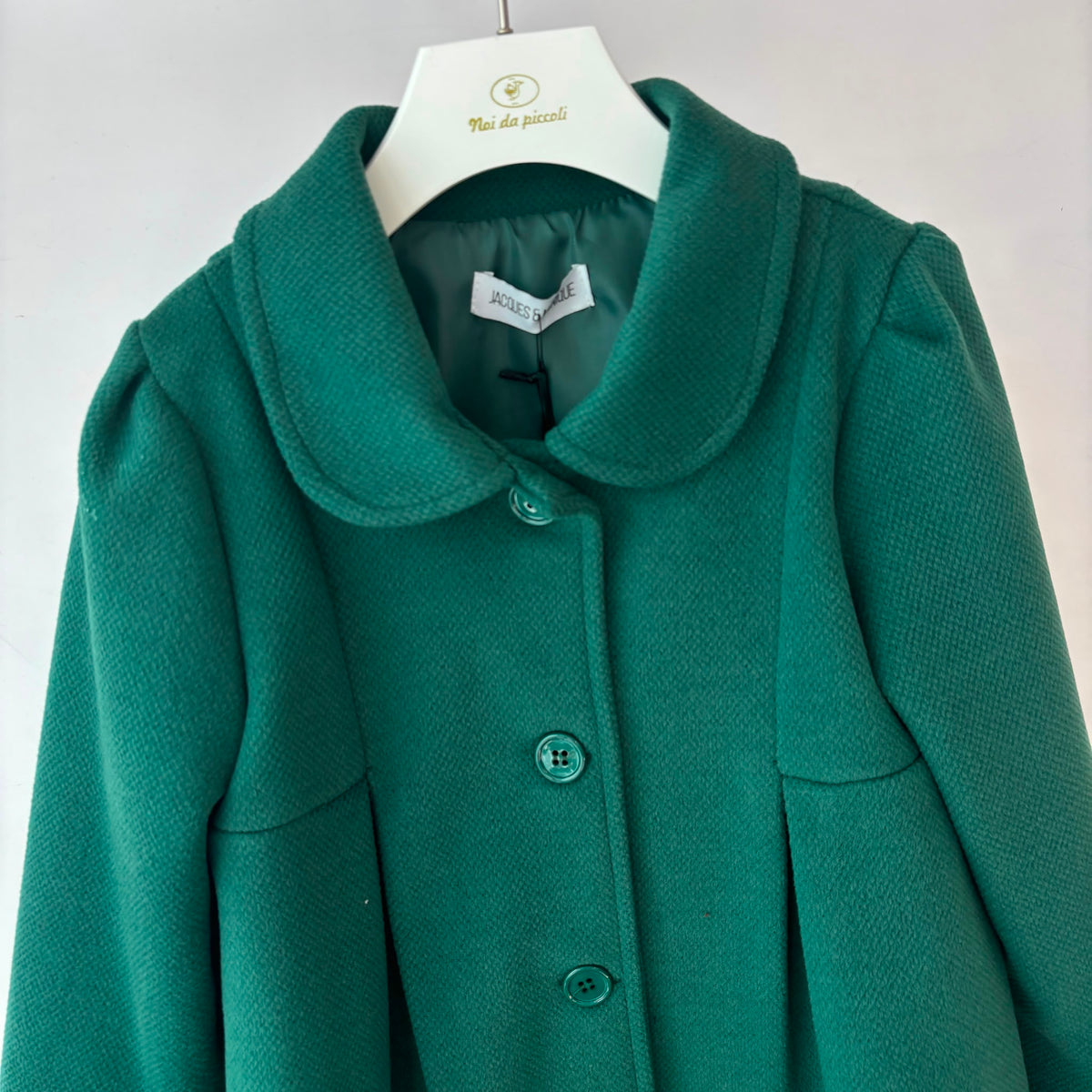 CAPPOTTO in panno British Chic VERDE - Noi da piccoli