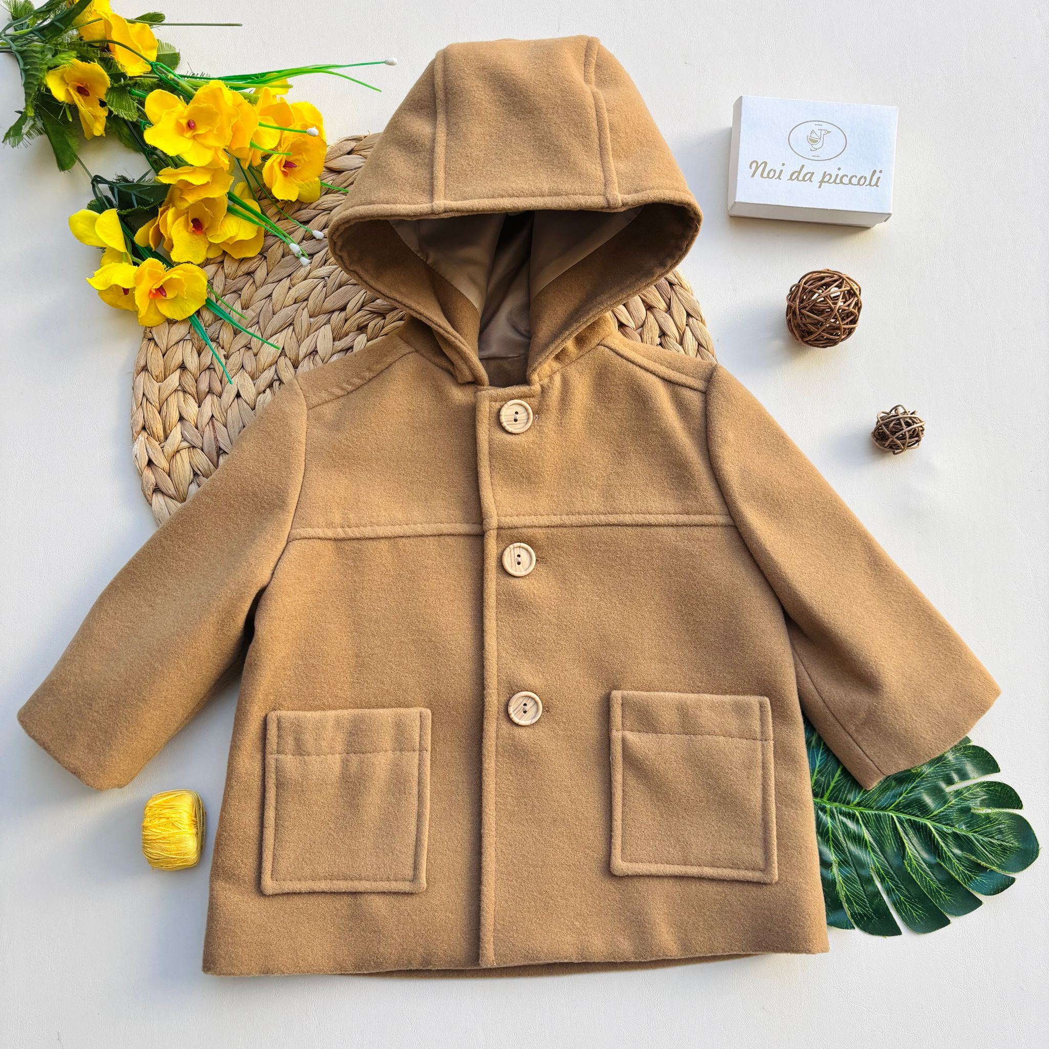 CAPPOTTO IN PANNO CAMMELLO - Noi da piccoli