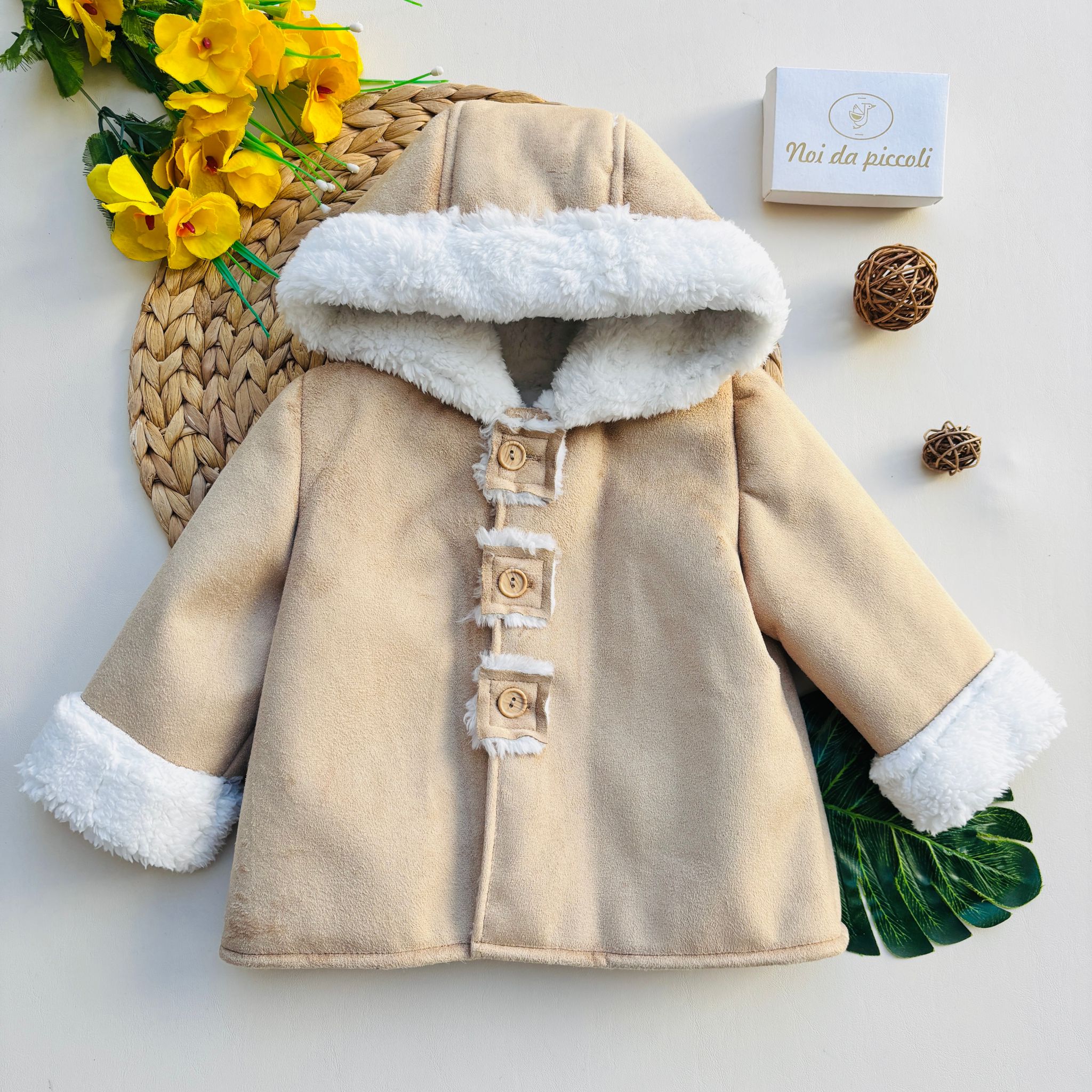 CAPPOTTO IN PANNO CAMMELLO - Noi da piccoli