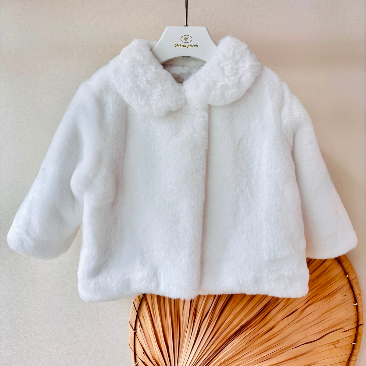 CAPPOTTO IN PANNO CON CAPPUCCIO PANNA - Noi da piccoli