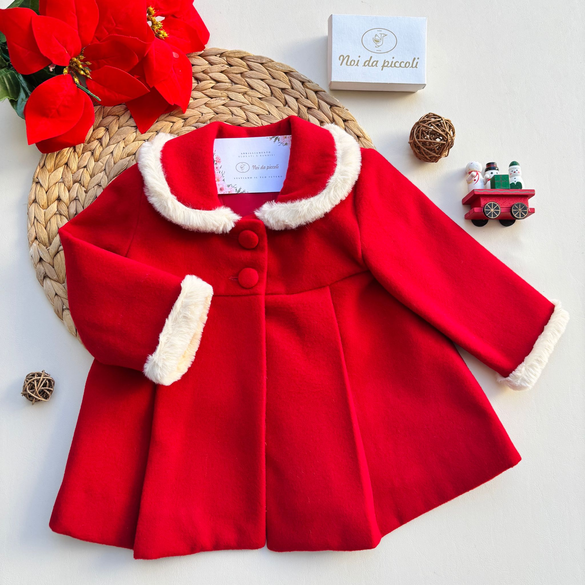 CAPPOTTO IN PANNO rojo - Noi da piccoli