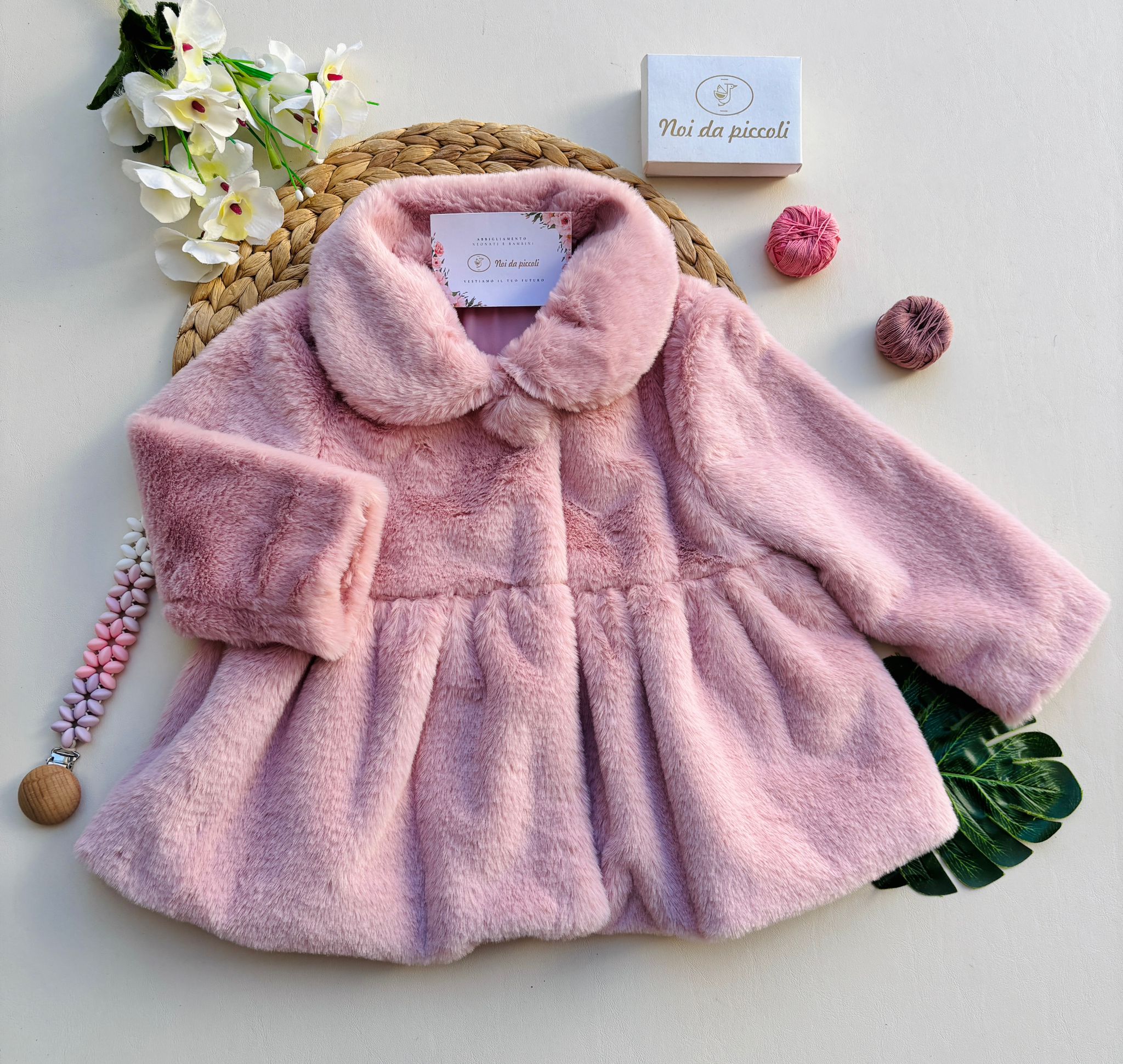 CAPPOTTO IN PELLICCIA ROSA - Noi da piccoli