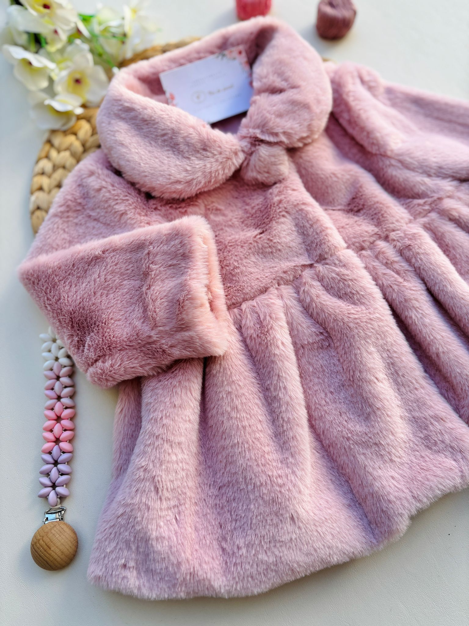 CAPPOTTO IN PELLICCIA ROSA - Noi da piccoli