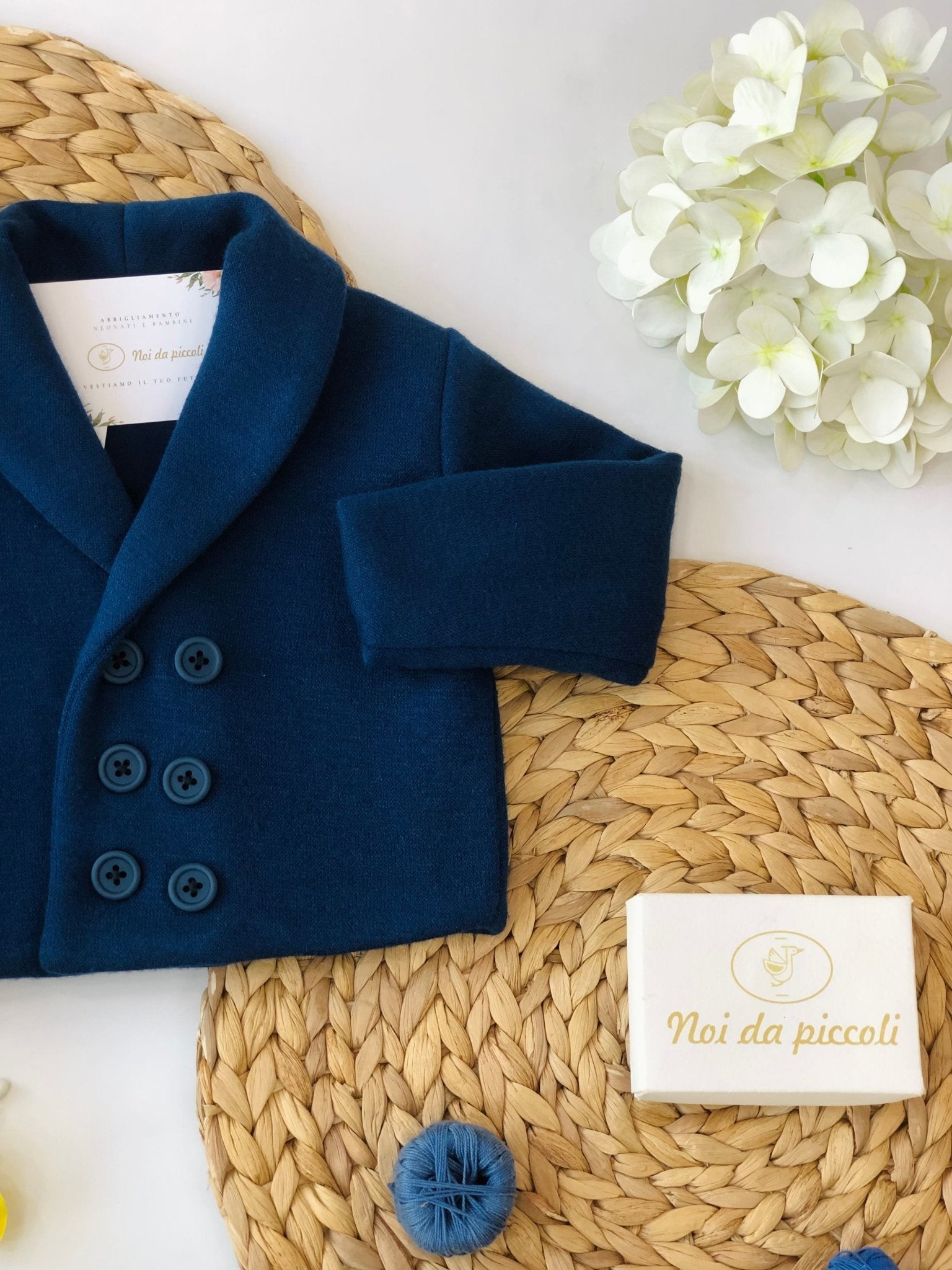 CARDIGAN BLU DOPPIO PETTO - Noi da piccoli