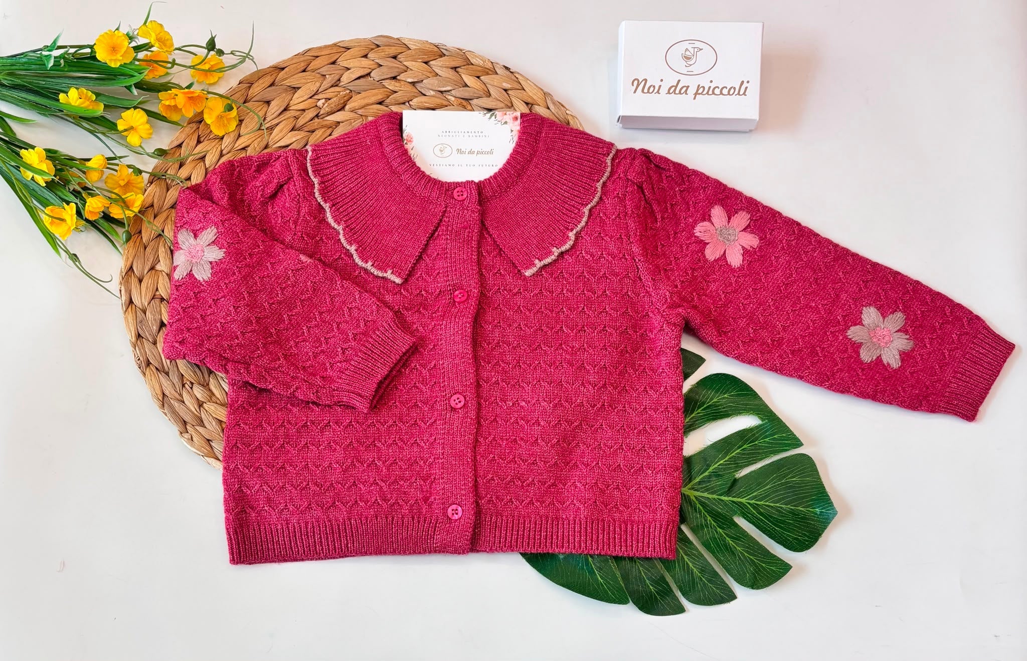 Cardigan FILATO CALDO LAMPONE - Noi da piccoli