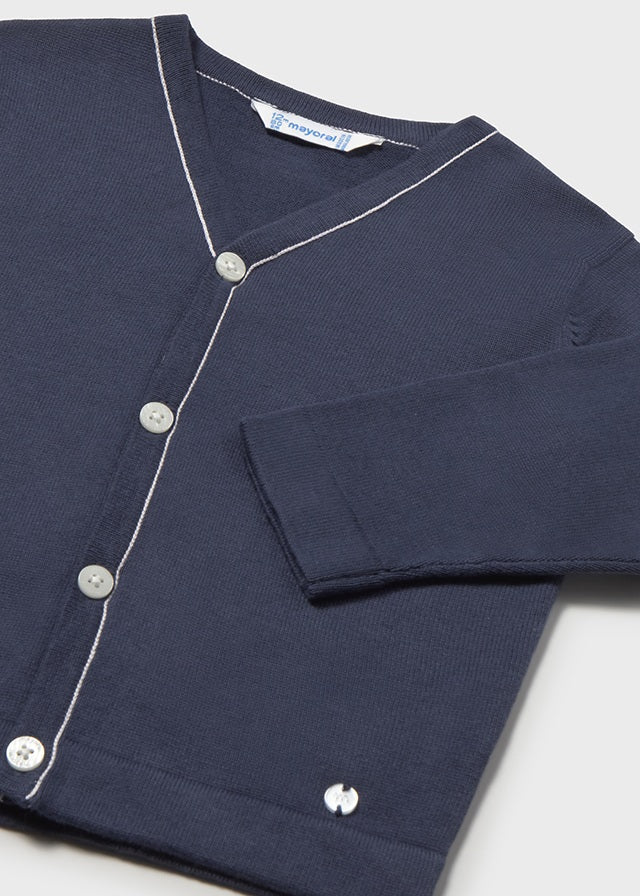 CARDIGAN IN COTONE BLU - Noi da piccoli