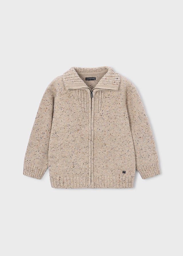 Cardigan IN COTONE CALDO BEIGE - Noi da piccoli