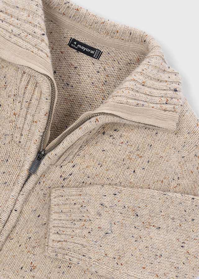 Cardigan IN COTONE CALDO BEIGE - Noi da piccoli