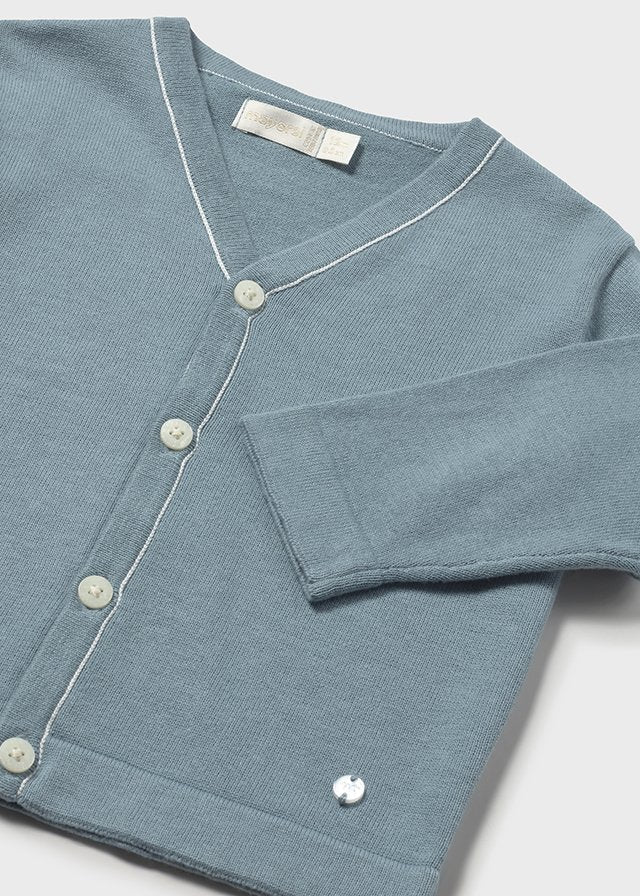 CARDIGAN IN COTONE VERDE - Noi da piccoli