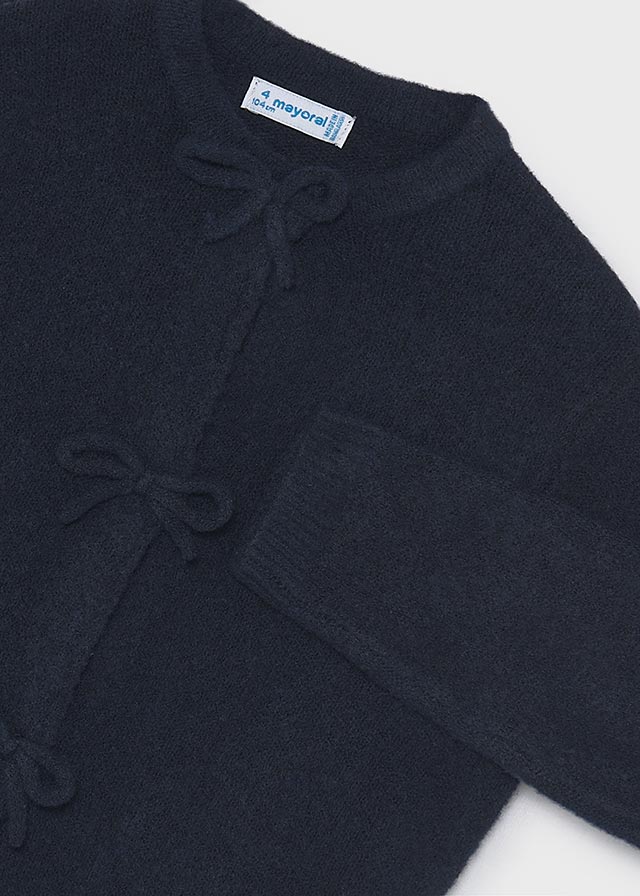 Cardigan in Filato Caldo Blu Mayoral - dettaglio 1
