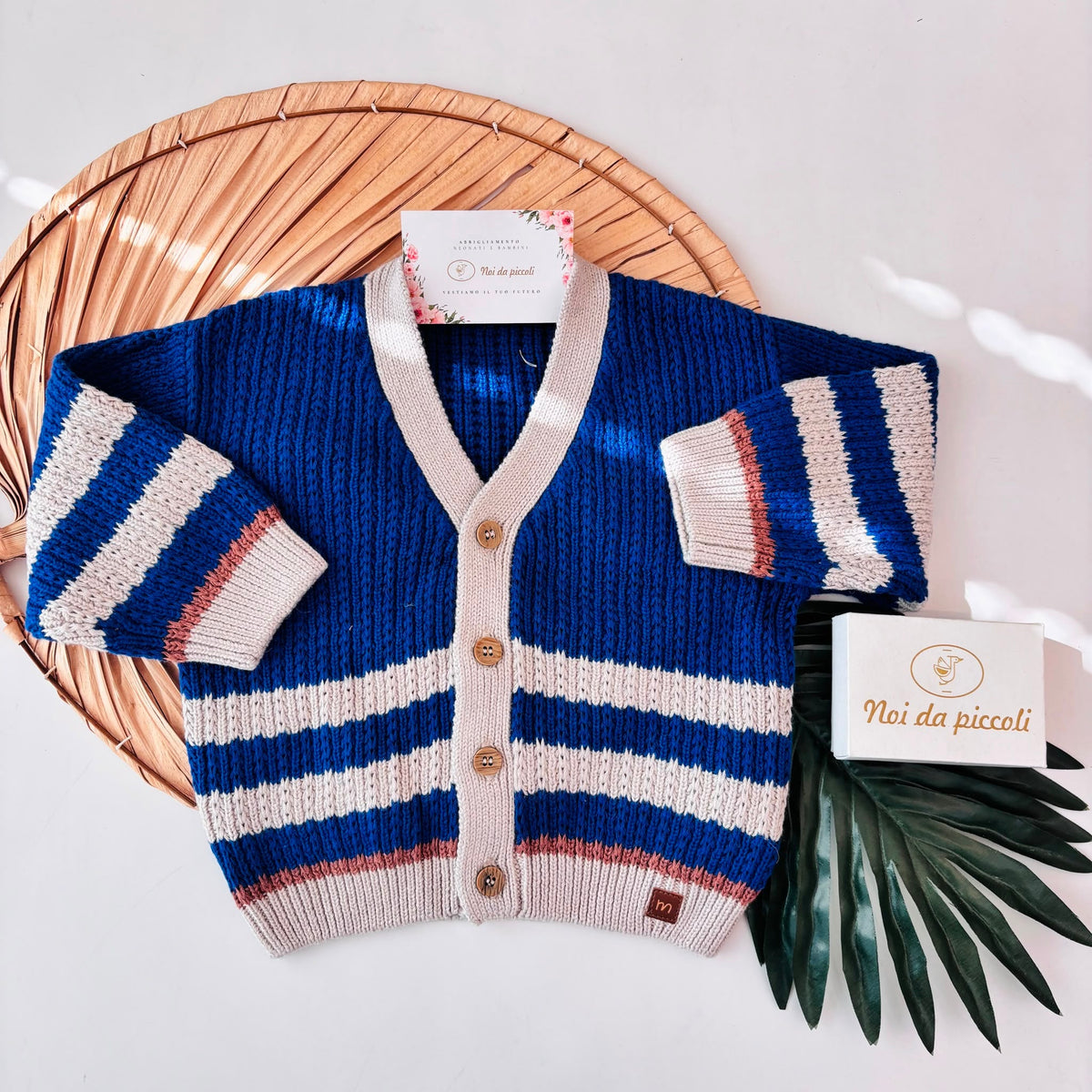 Cardigan IN FILATO CALDO BLU - Noi da piccoli