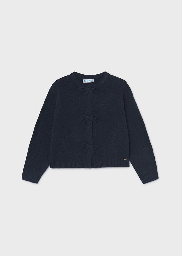 Cardigan in Filato Caldo Blu Mayoral
