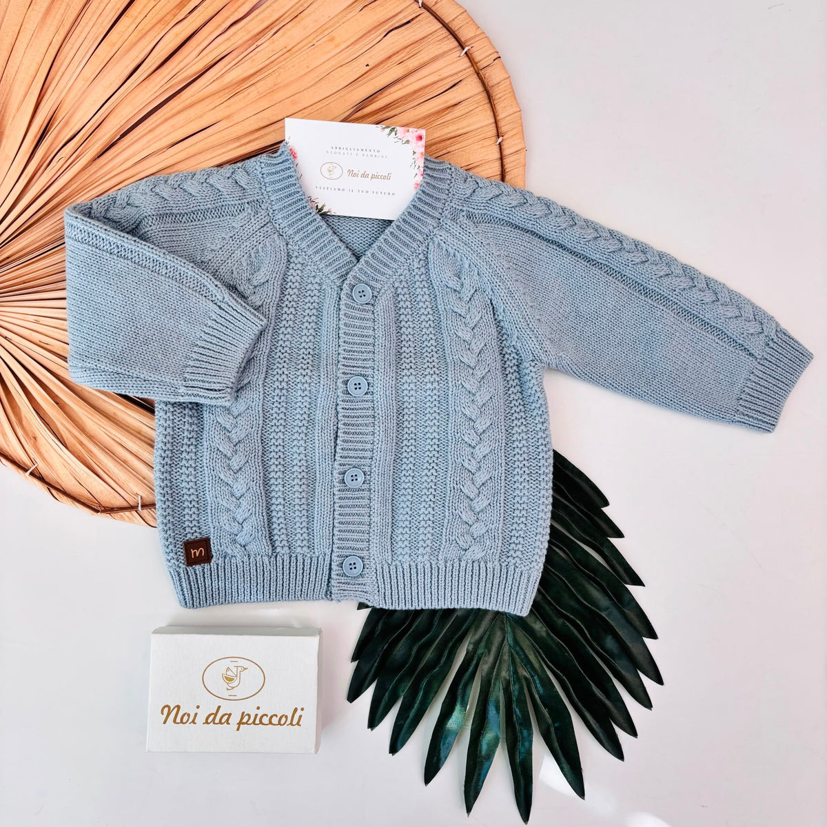 Cardigan IN FILATO CALDO CIELO - Noi da piccoli
