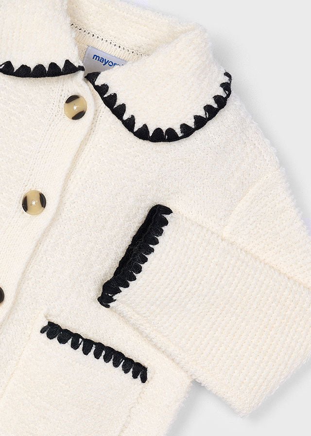 CARDIGAN IN LANA PANNA - Noi da piccoli