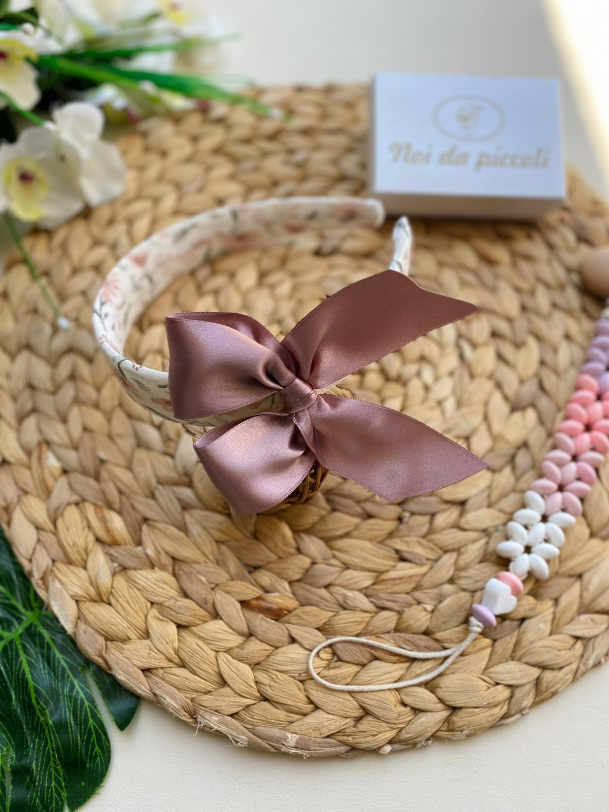 CERCHIETTO CON FIOCCHETTO ROSA - Noi da piccoli