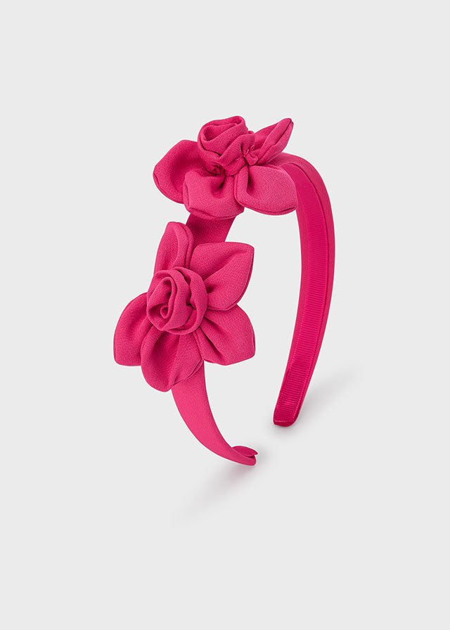 CERCHIETTO CON FIORELLINI FUCSIA - Noi da piccoli