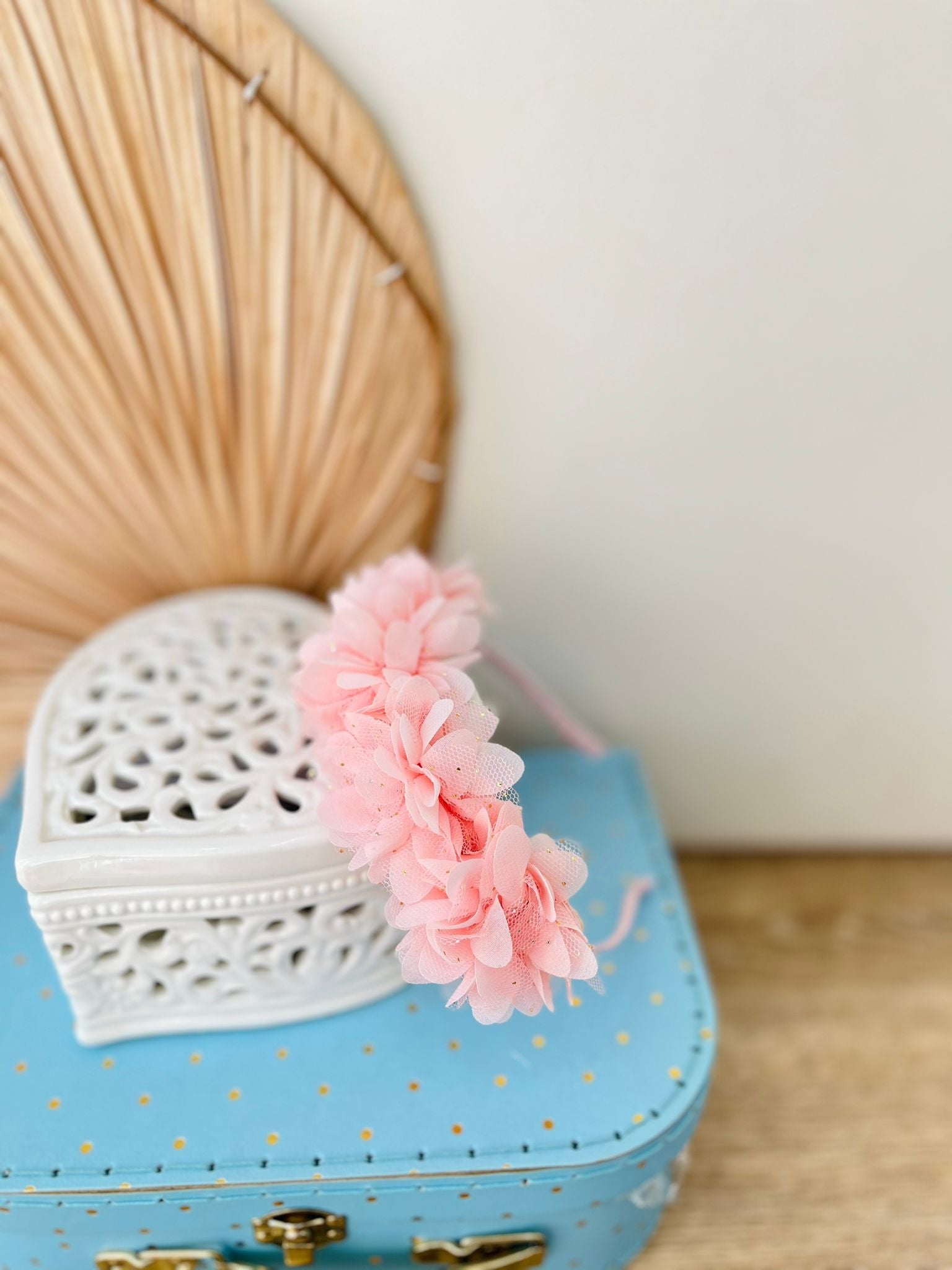 CERCHIETTO CON FIORELLINI ROSA - Noi da piccoli