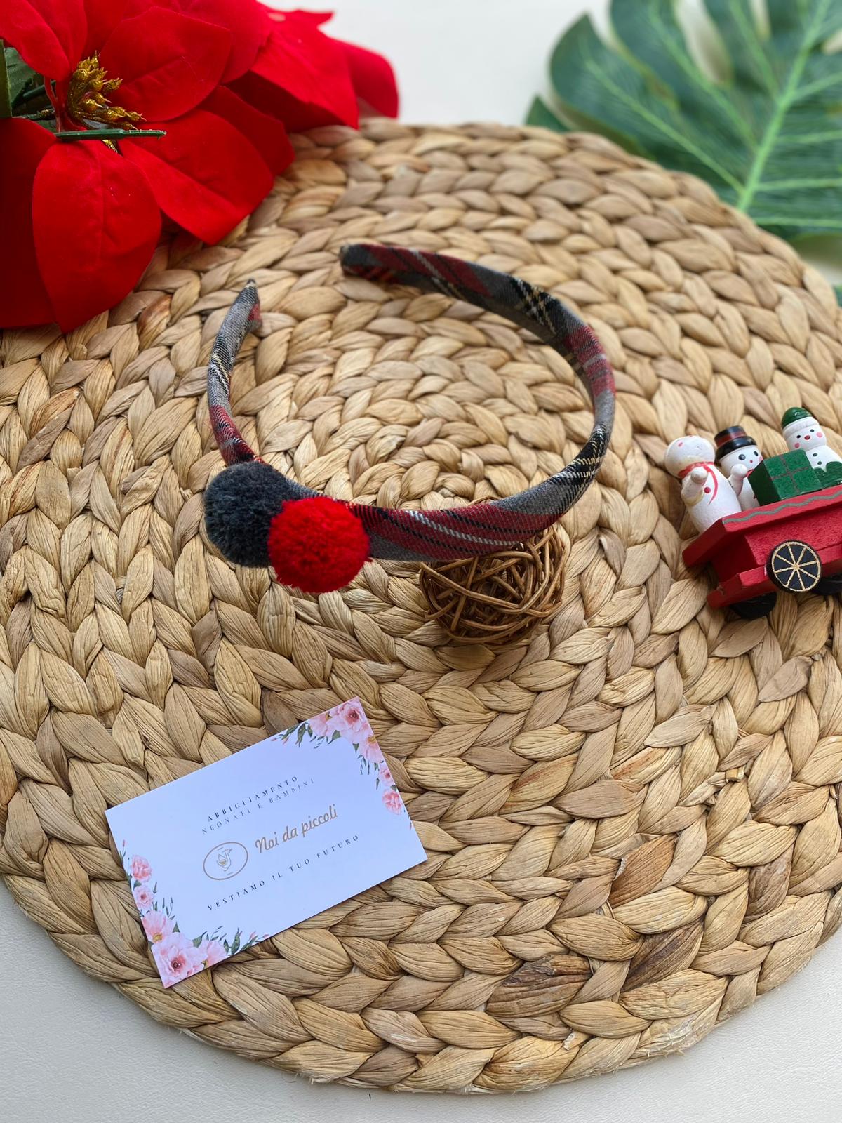 CERCHIETTO SCOZZESE ROSSO NATALIZIO - Noi da piccoli