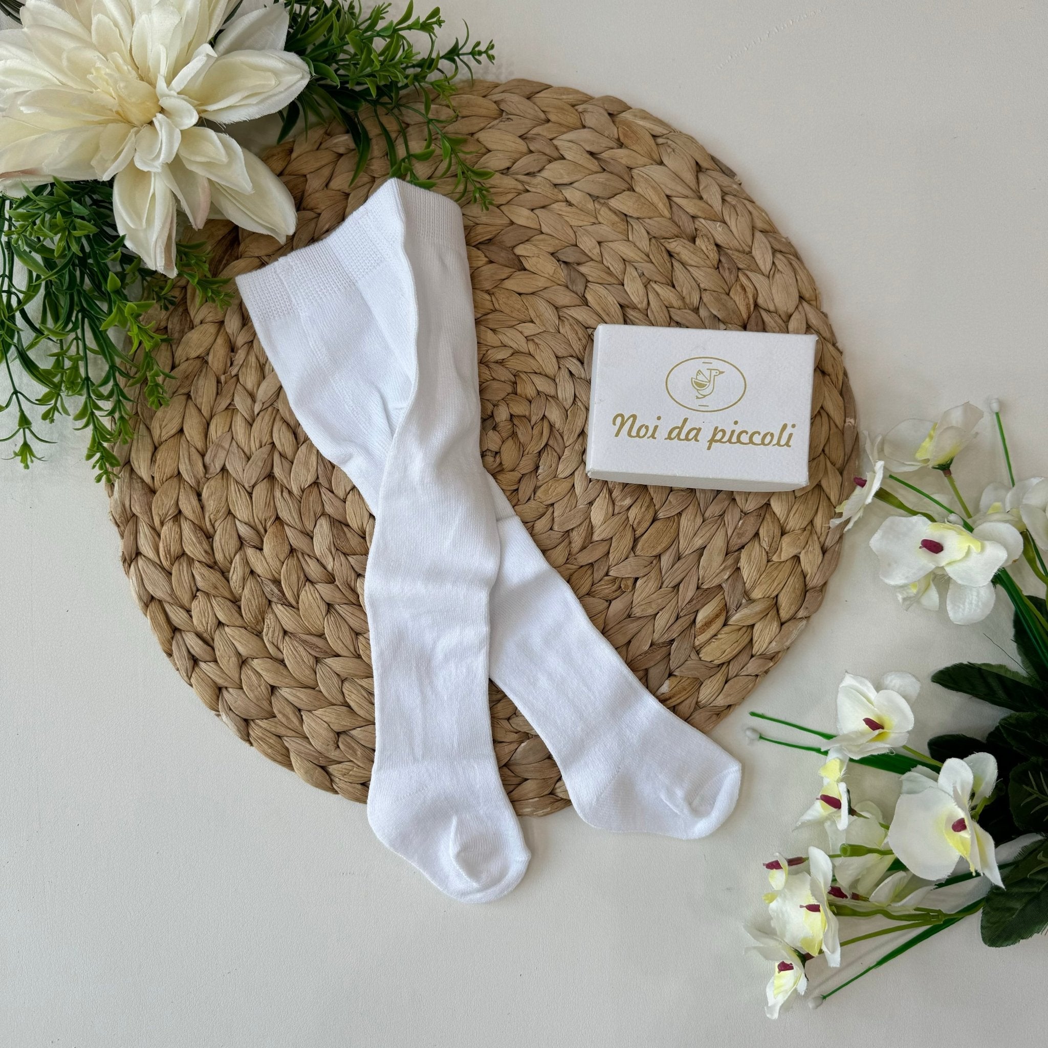 COLLANT CALDO COTONE LISCIO BIANCO - Noi da piccoli