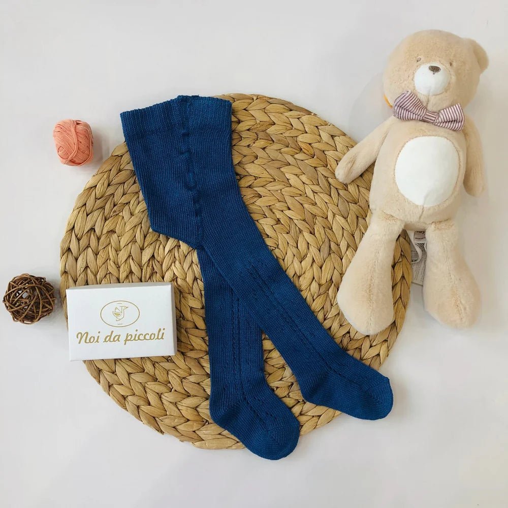 COLLANT TRAFORATO CALDO COTONE BLU - Noi da piccoli