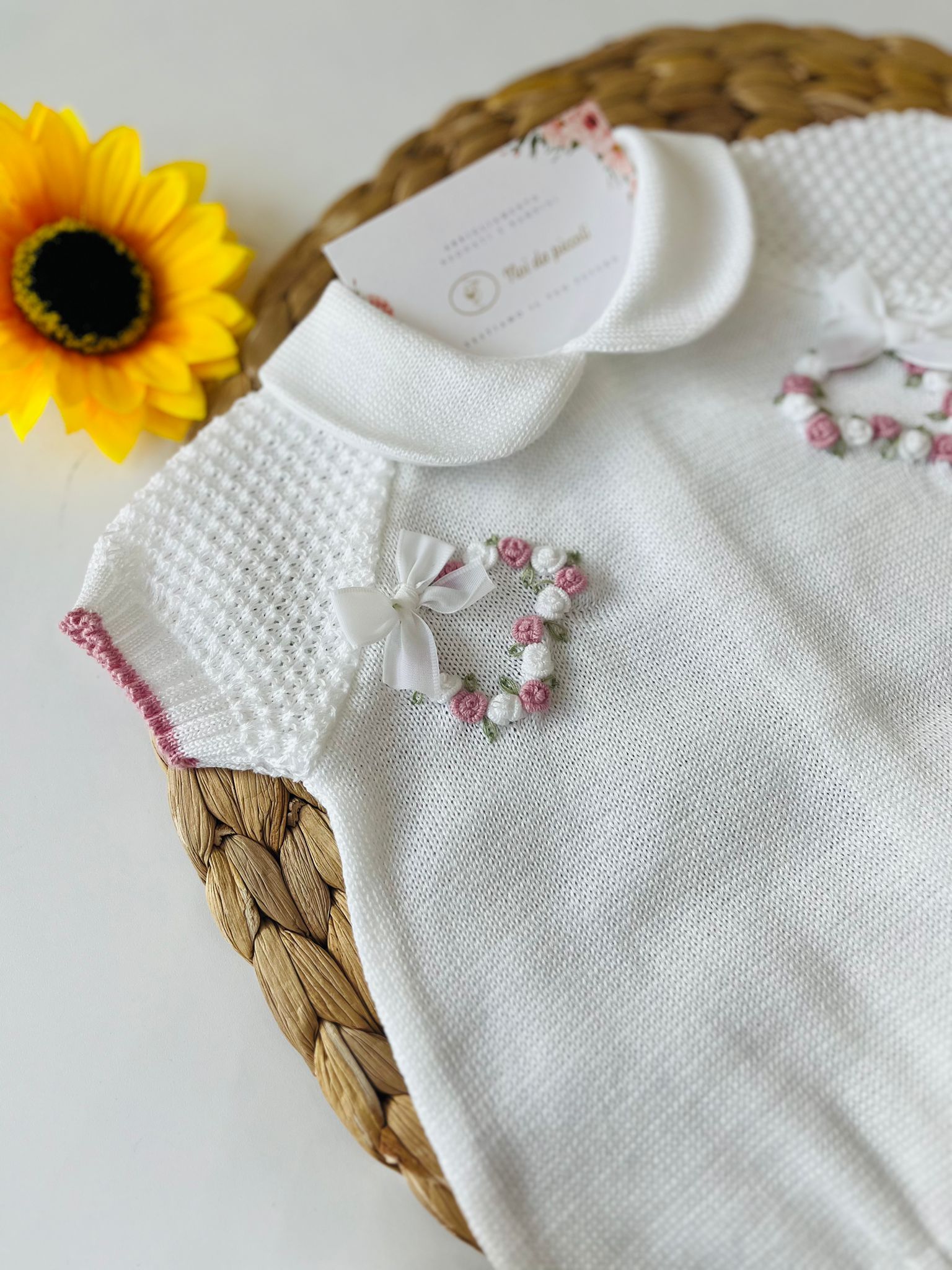 completo 2 pz 100 % COTONE Bianco - Noi da piccoli