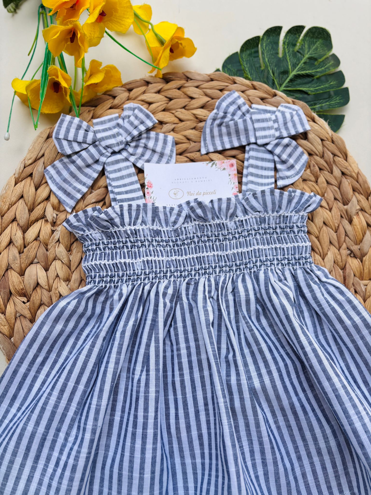 COMPLETO 2 PZ A RIGHE BIANCO BLU - Noi da piccoli