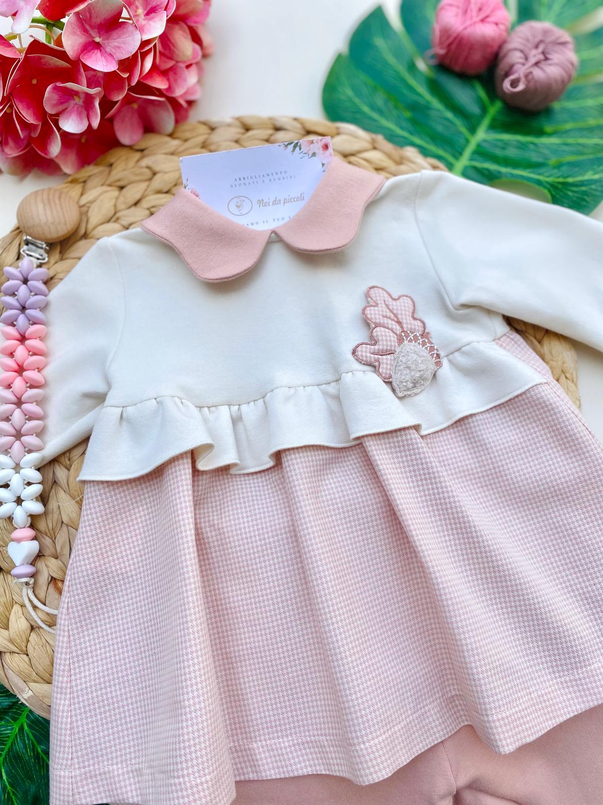 completo 2 pz caldo cotone ROSA - Noi da piccoli