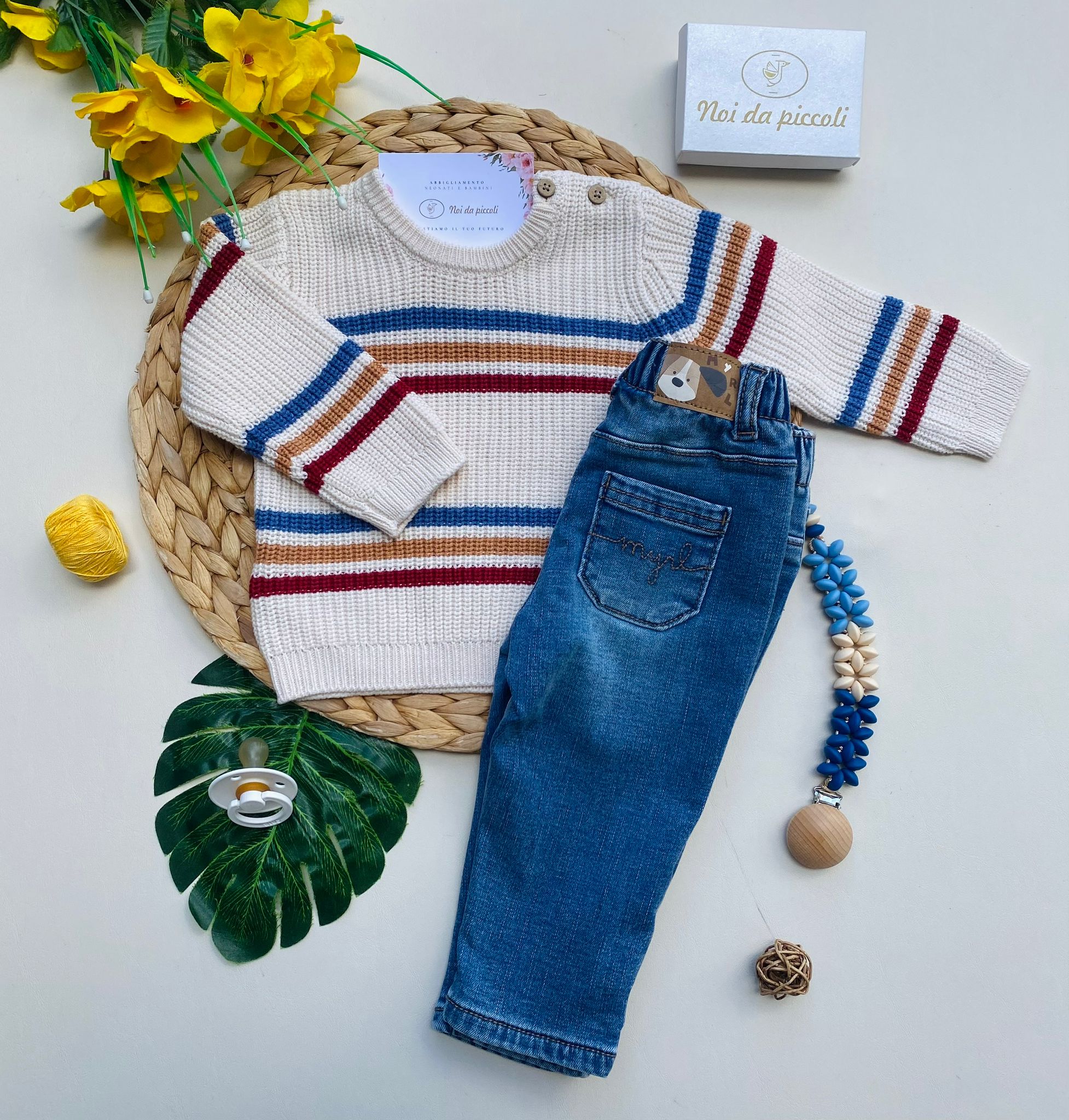 COMPLETO 2 PZ CASUAL FILATO CALDO CERAMICA - Noi da piccoli