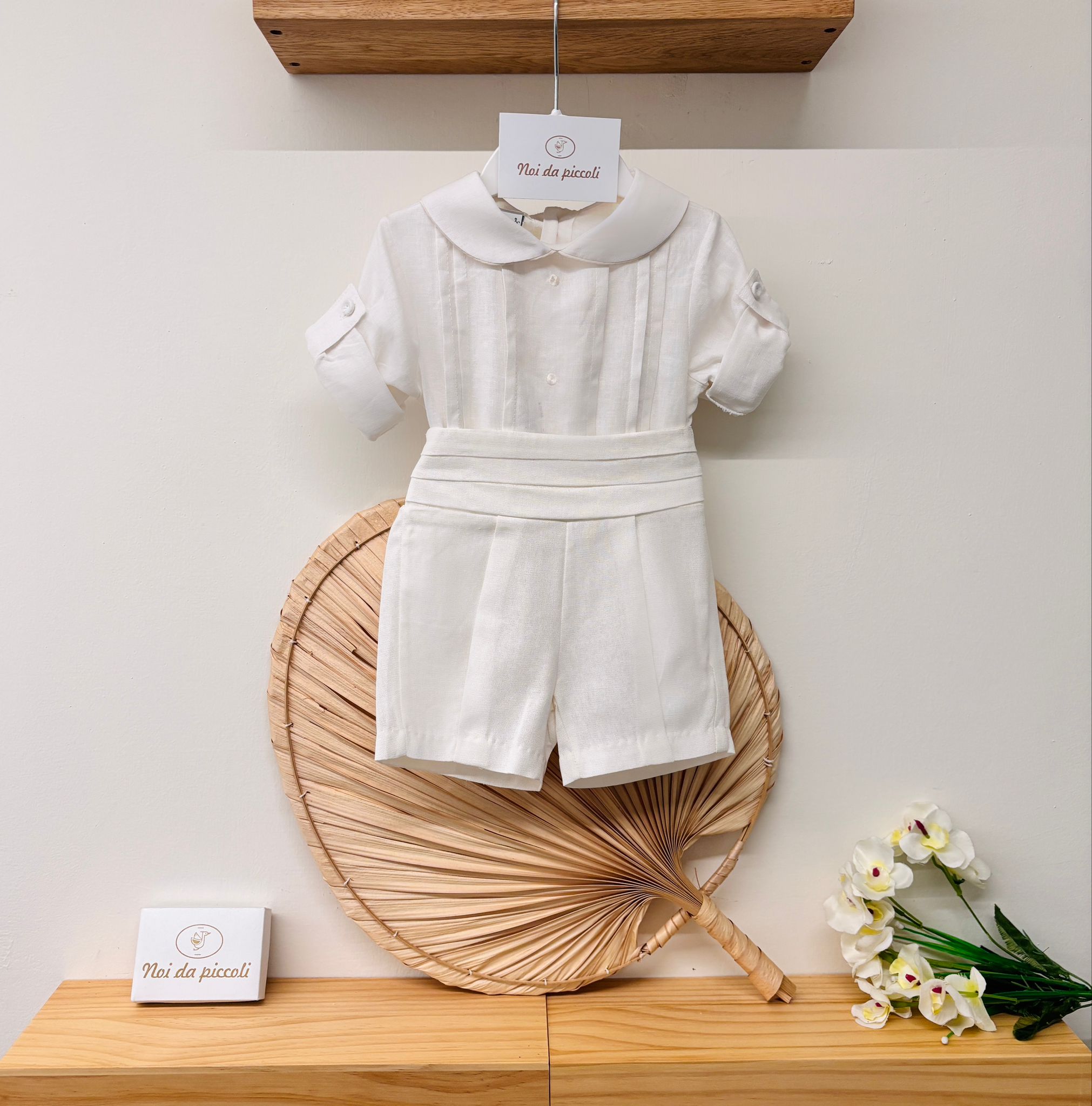 COMPLETO 2 PZ CERIMONIALE BIANCO - Noi da piccoli