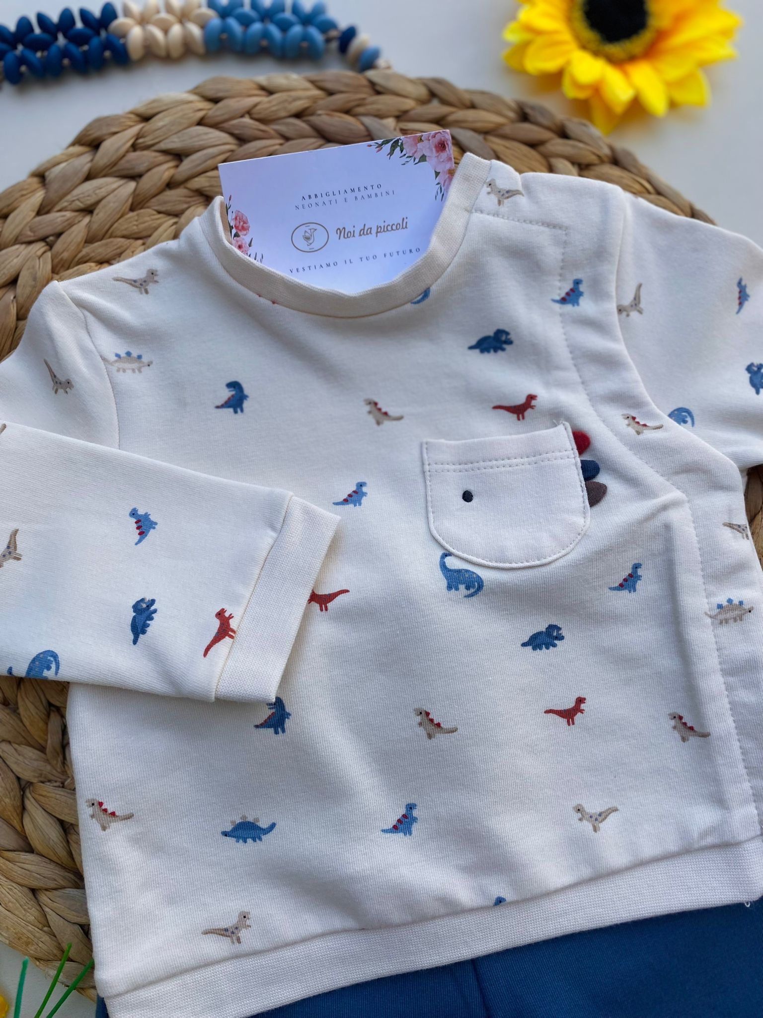 COMPLETO 2 PZ CON DINOSAURI FILATO CALDO avion - Noi da piccoli