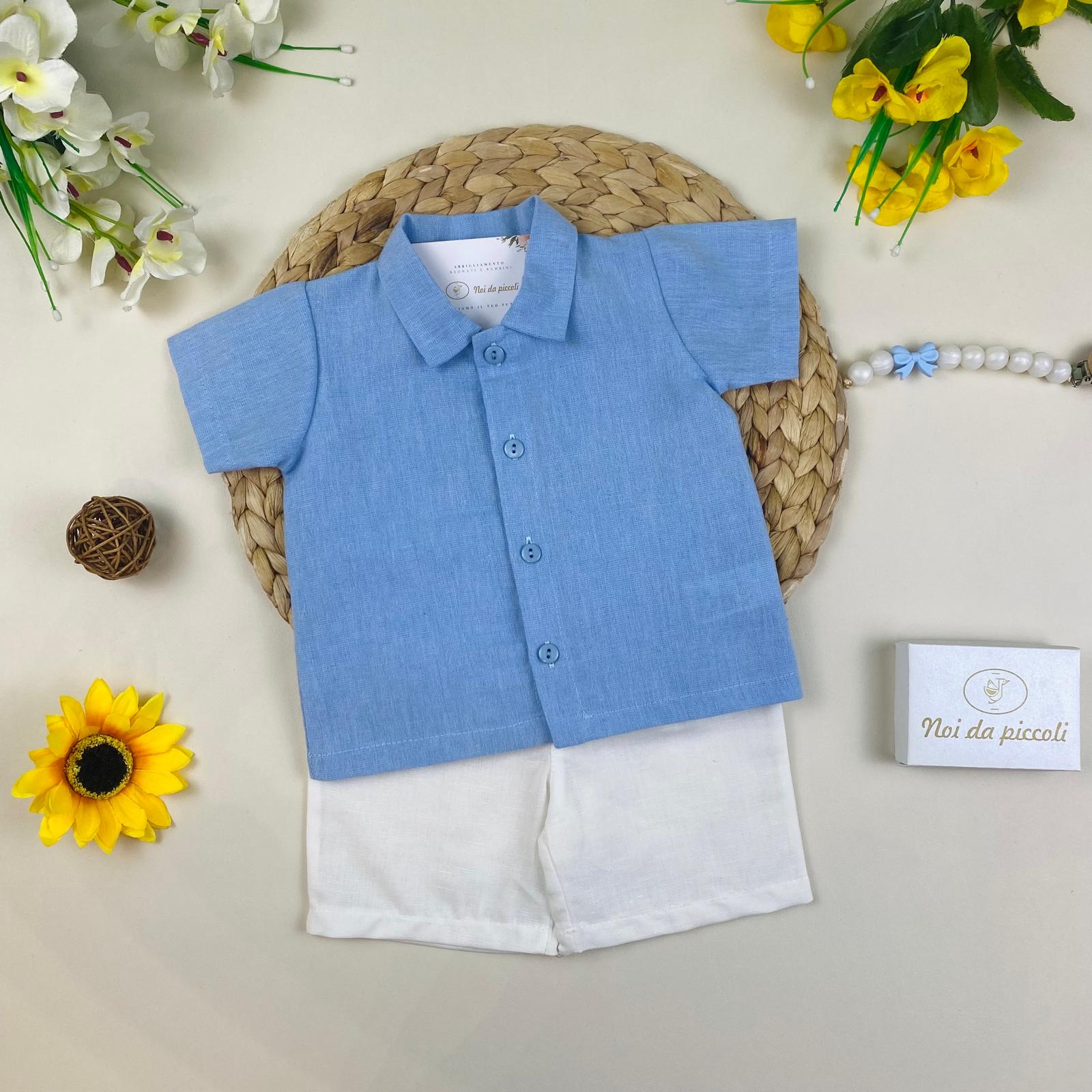 completo 2 pz Cotone Bianco - Noi da piccoli