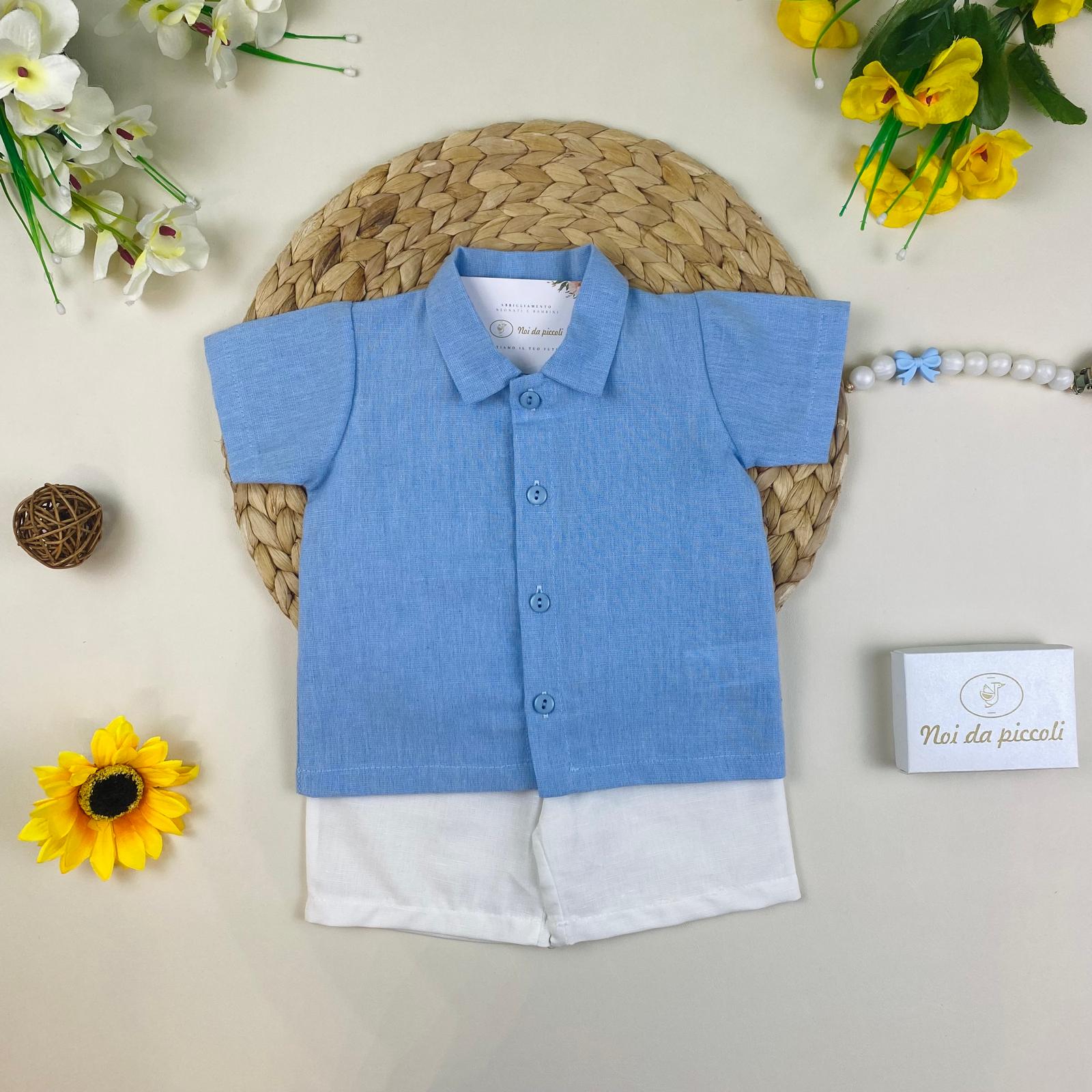 completo 2 pz Cotone Bianco - Noi da piccoli