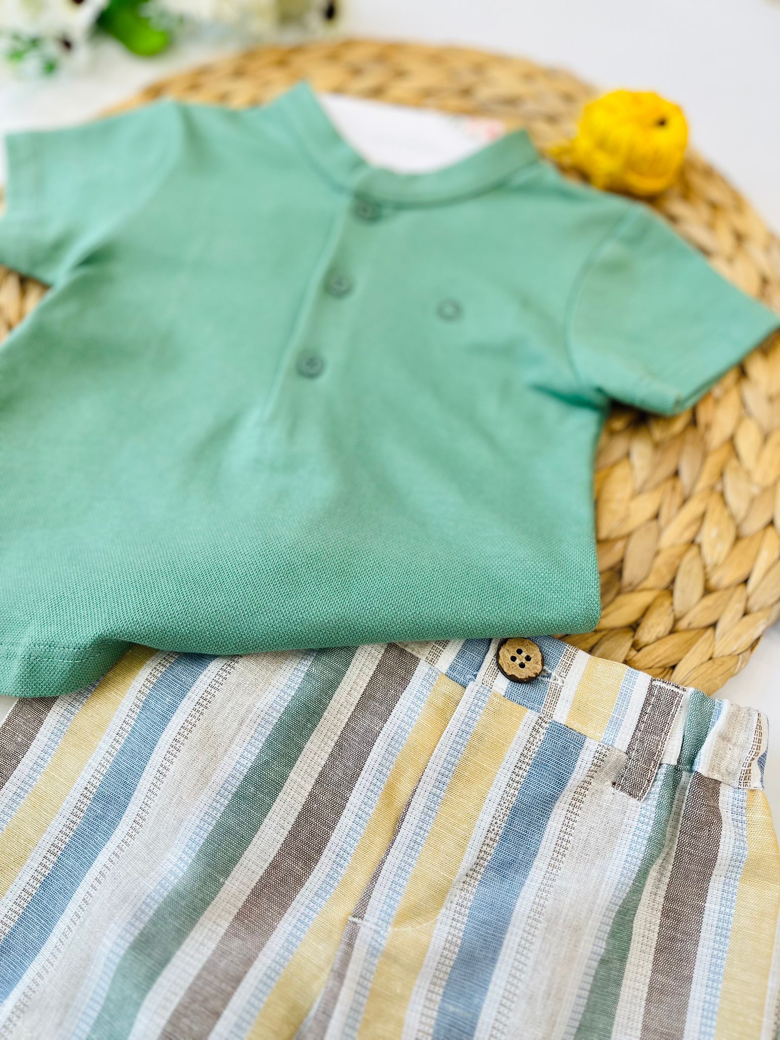 completo 2 pz Cotone Verde - Noi da piccoli