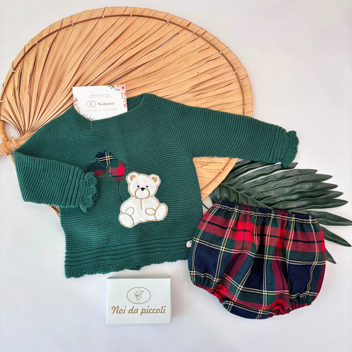 completo 2 pz FILATO CALDO VERDE - Noi da piccoli