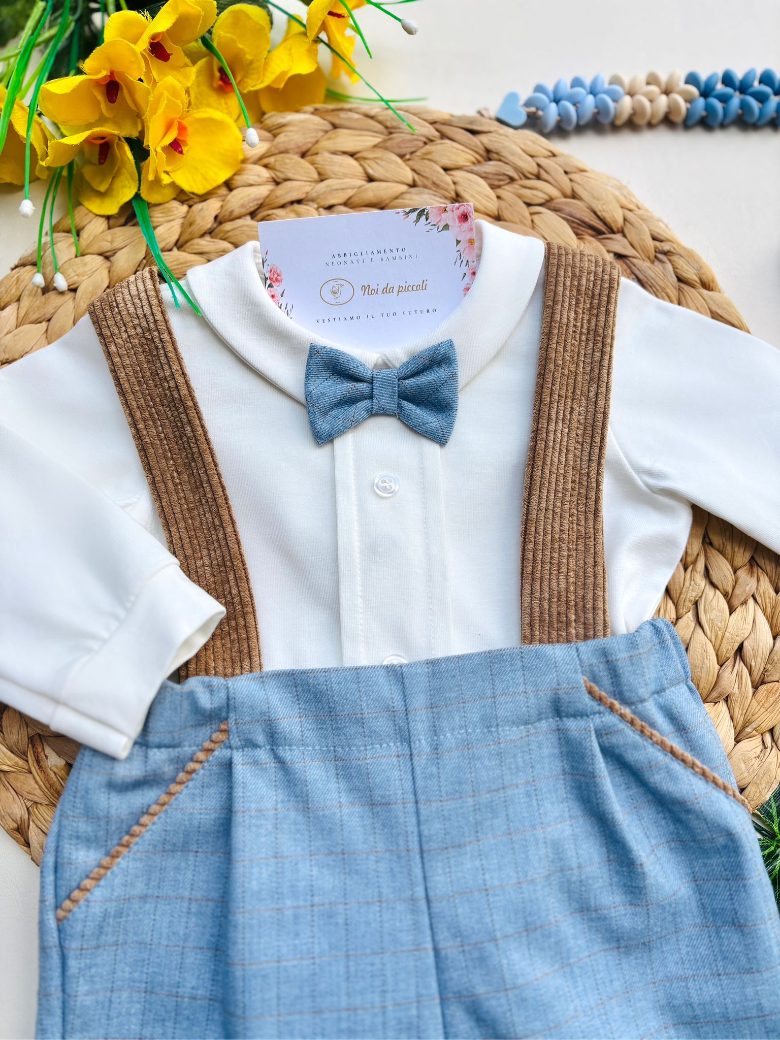 COMPLETO 2 PZ IN CALDO COTONE BIANCO CIELO - Noi da piccoli