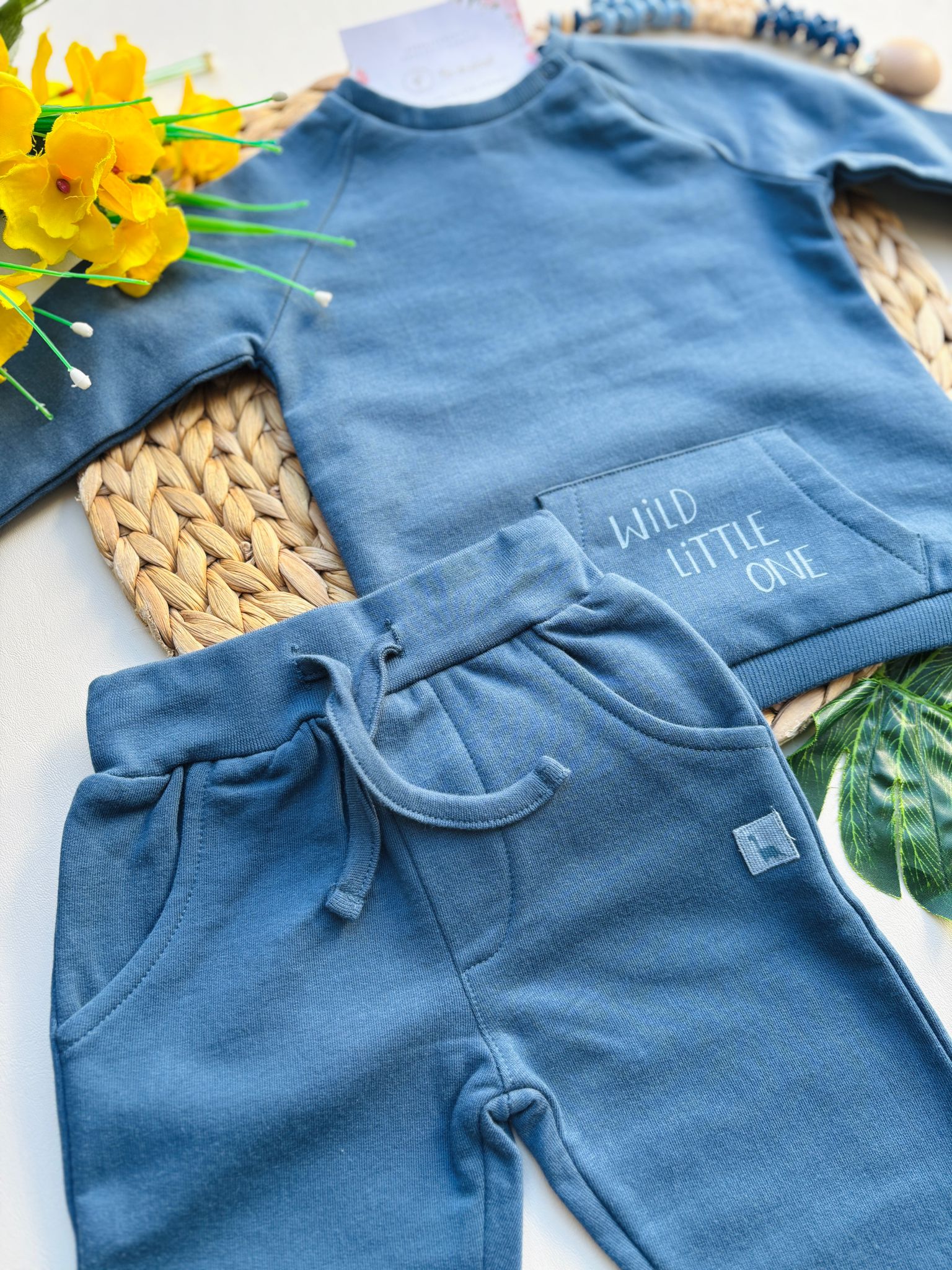 COMPLETO 2 PZ IN CALDO COTONE BLU - Noi da piccoli