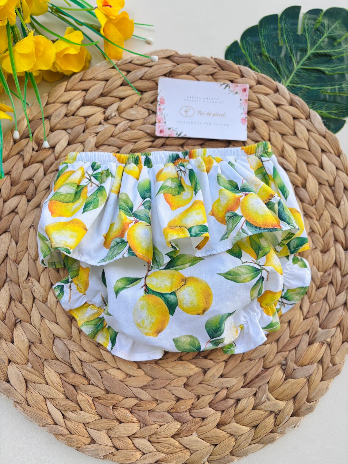 COMPLETO 2 PZ IN COTONE AMALFI BIANCO - Noi da piccoli