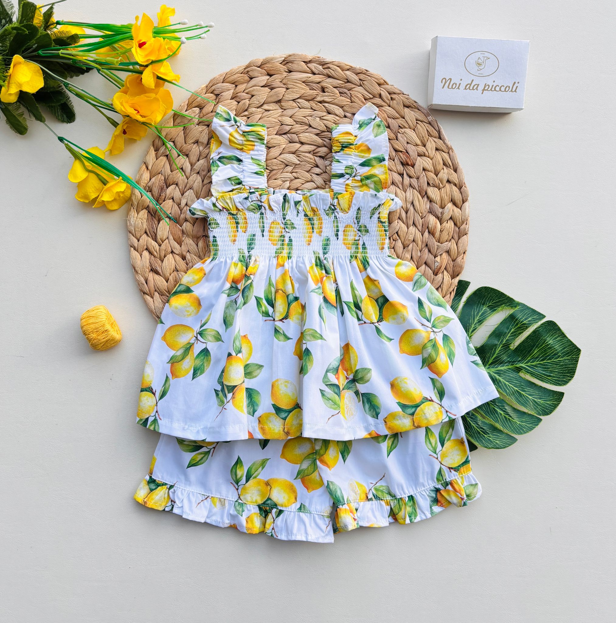 COMPLETO 2 PZ IN COTONE AMALFI SUNNY - Noi da piccoli