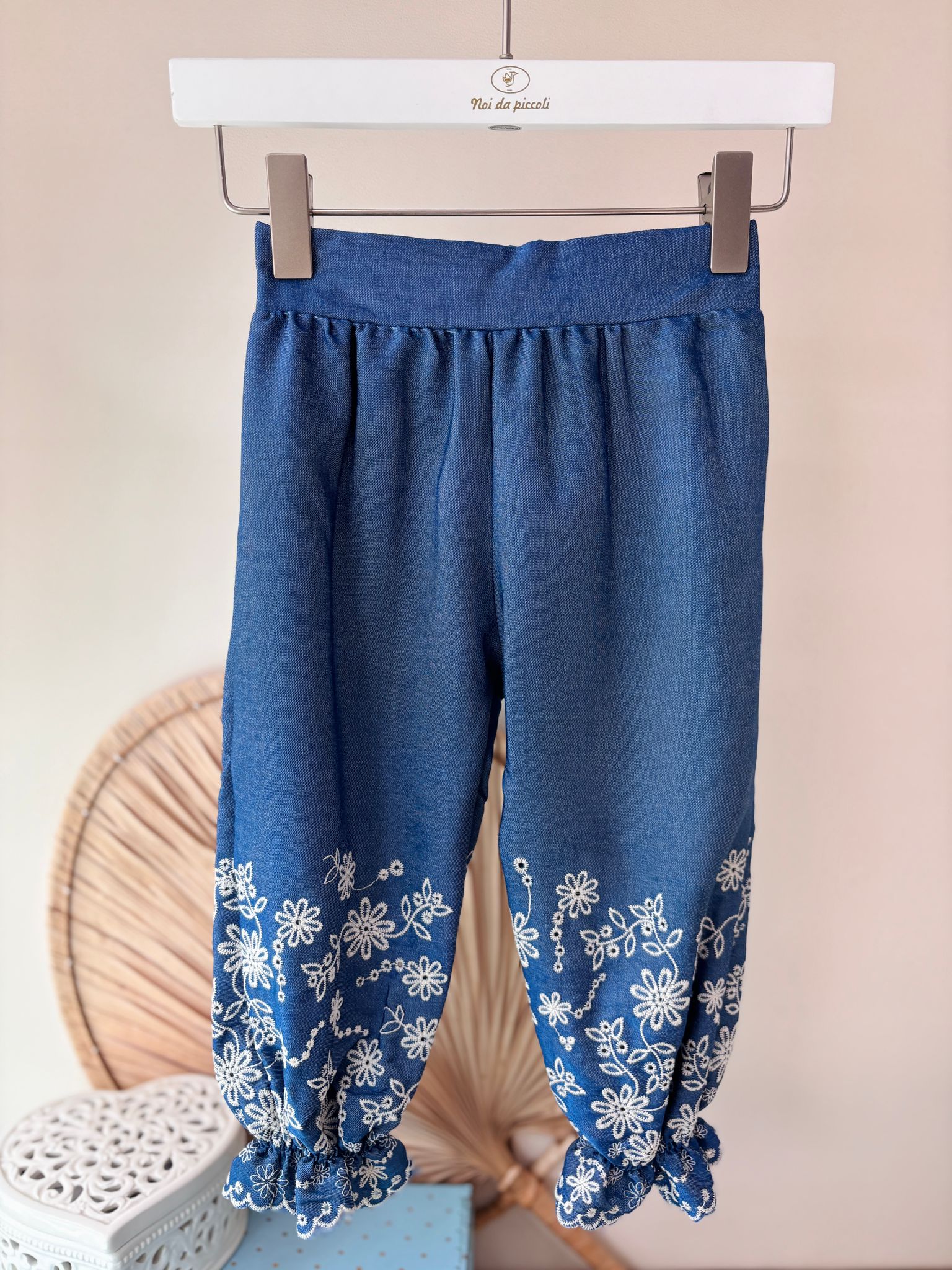 COMPLETO 2 PZ IN COTONE BIANCO BLU - Noi da piccoli