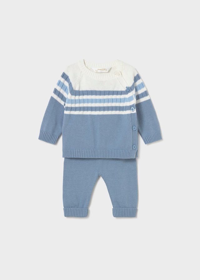 COMPLETO 2 PZ IN COTONE CIELO - Noi da piccoli